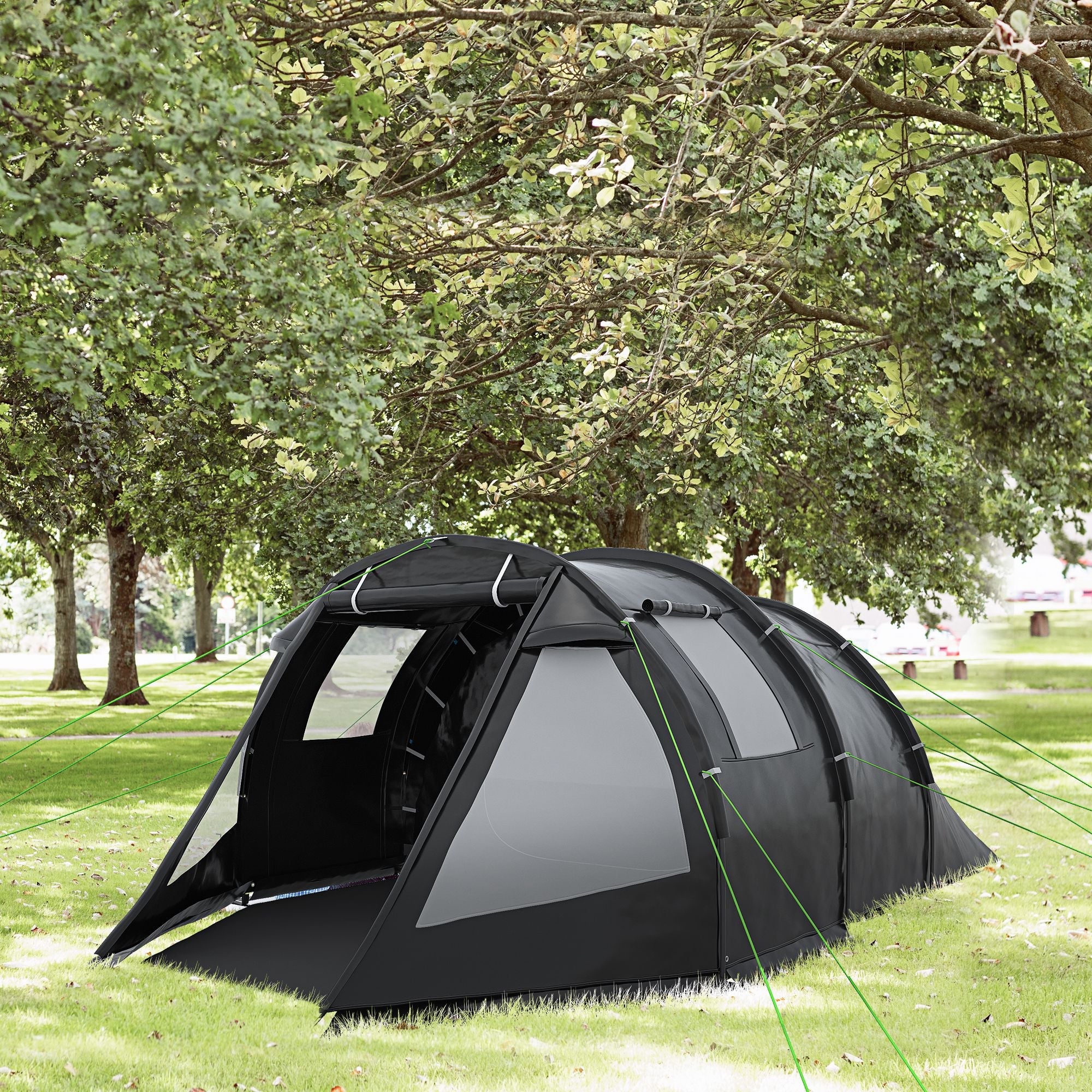 Outsunny 3-4 Man Tunnel Tent - Image 4