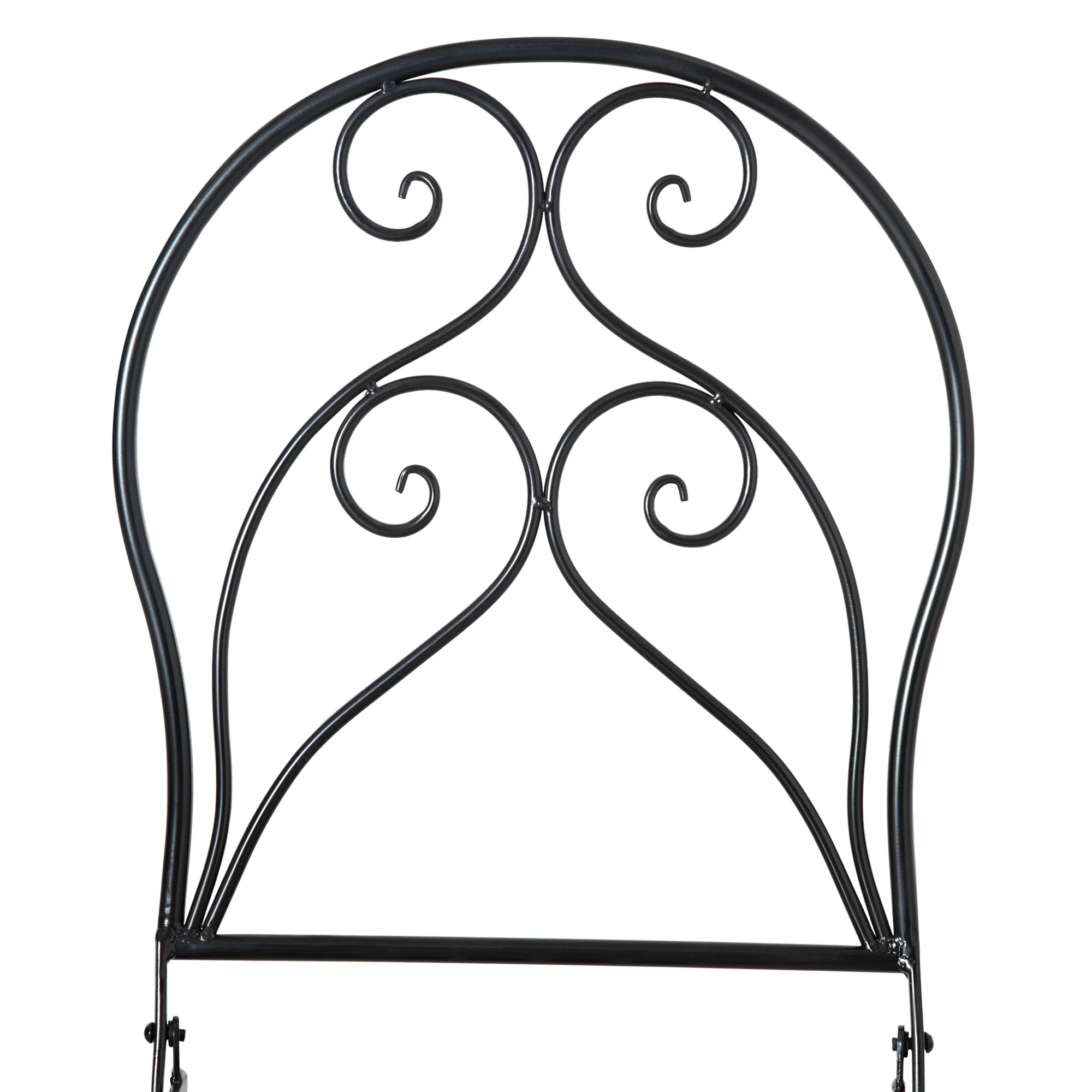 Outsunny 3 Piece Garden Bistro Set with Coffee Table and 2 Folding Chairs - Image 9