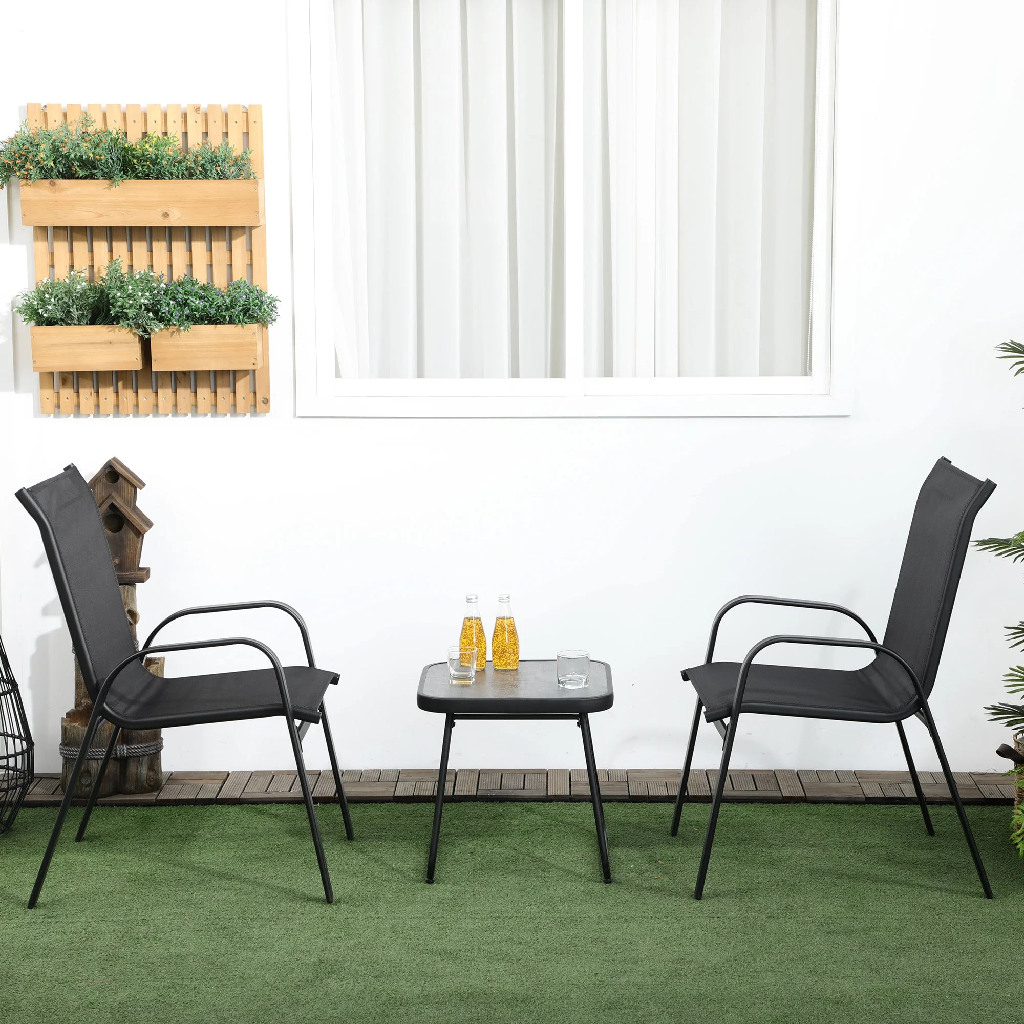 Outsunny 3 Pieces Outdoot Bistro Set - Image 7
