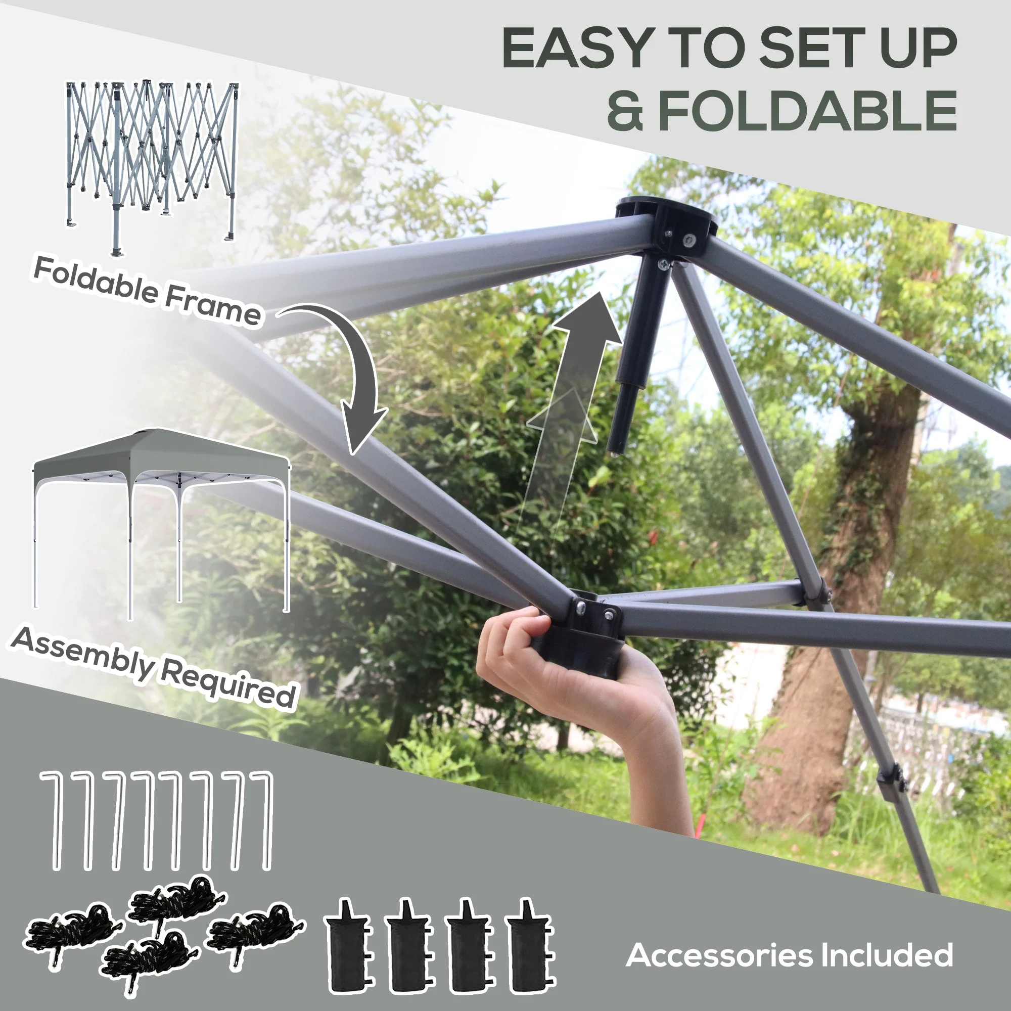 Outsunny 3 x 3 (M) Pop Up Gazebo - Image 5
