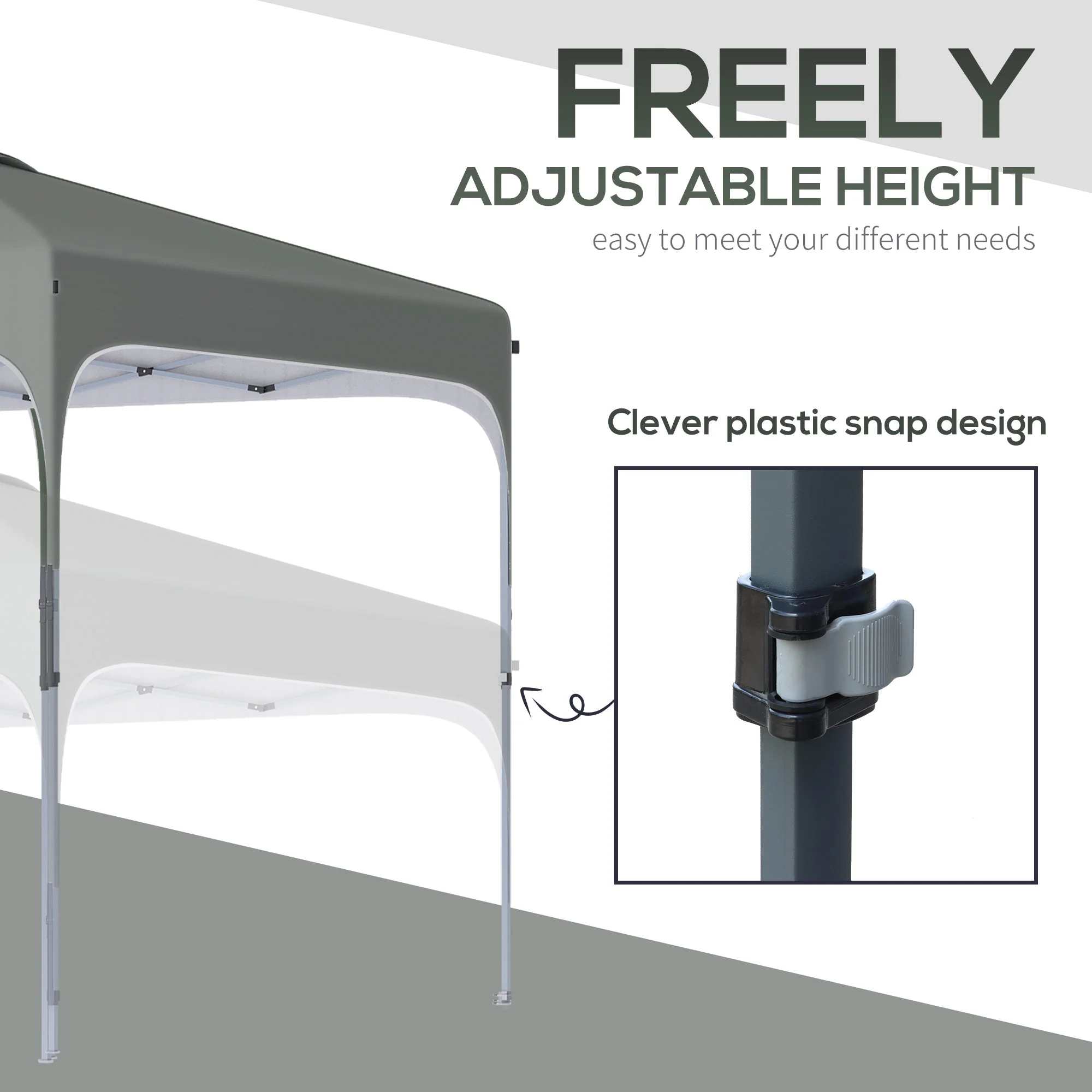 Outsunny 3 x 3 (M) Pop Up Gazebo - Image 6