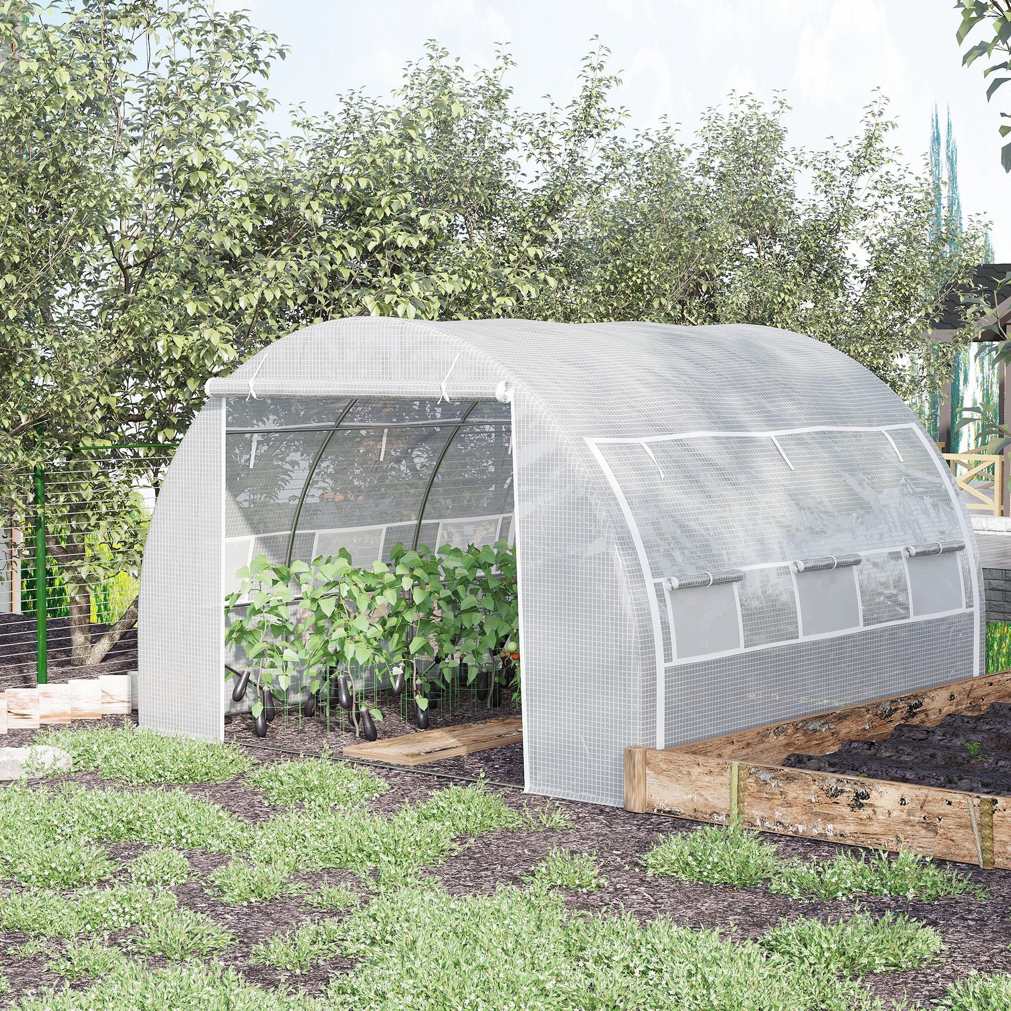 Outsunny 3 X 3 X 2 M Polytunnel Greenhouse - Image 2