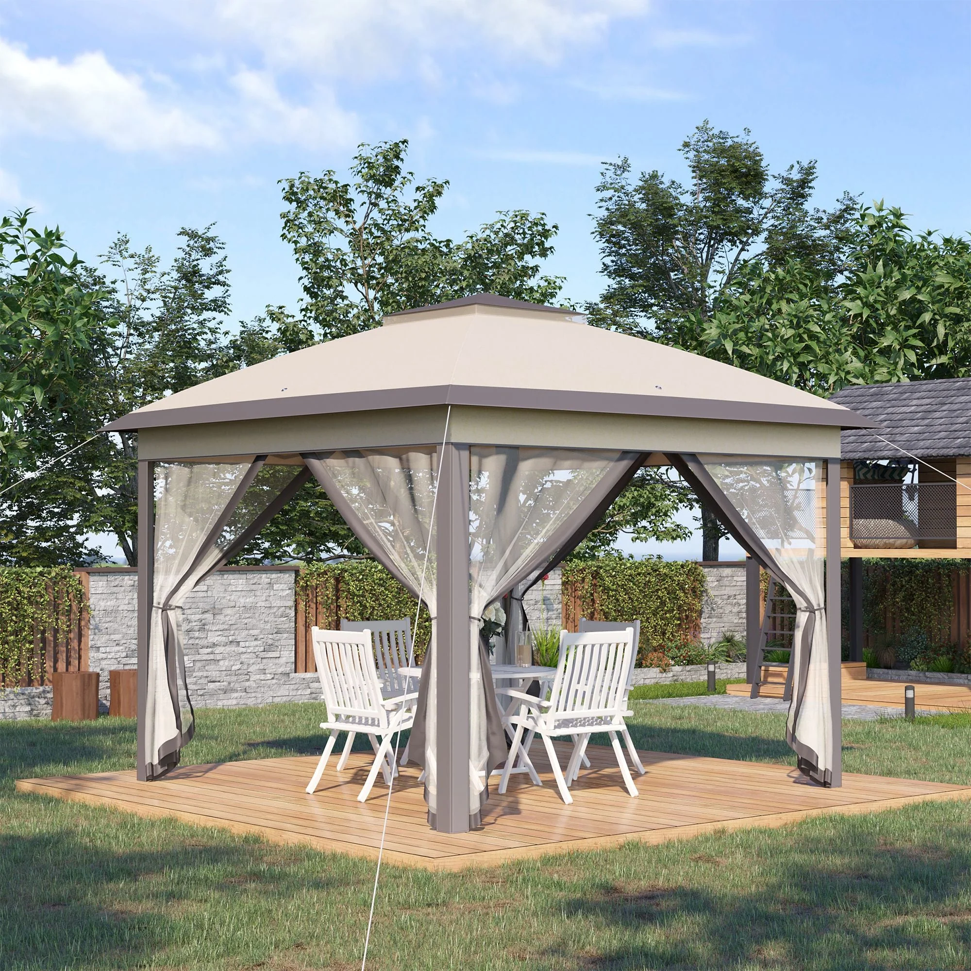 Outsunny 330cm x 330cm Pop Up Canopy - Image 2