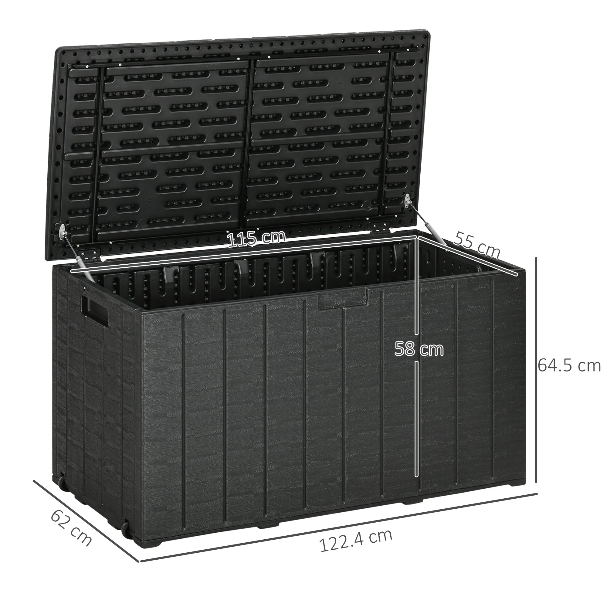 Outsunny 336 Litre Extra Large Outdoor Garden Storage Box - Image 2