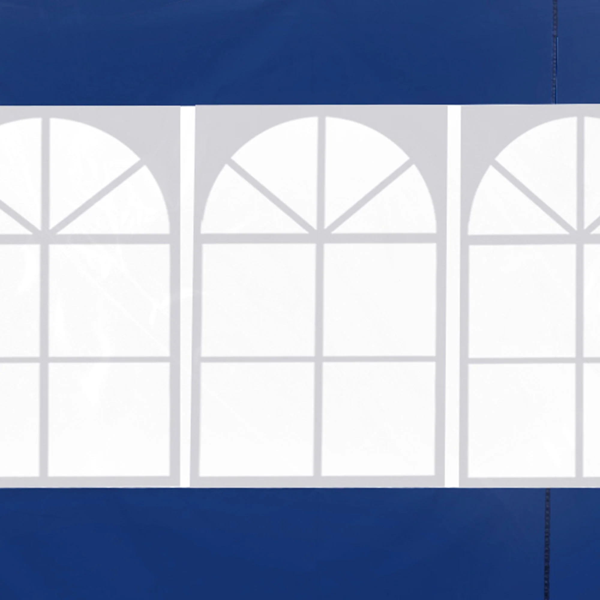 Outsunny 3M Gazebo Exchangeable Side Panel Panels With Window-Blue - Image 7
