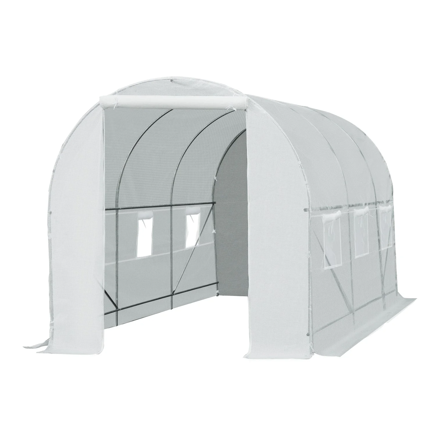 Outsunny 4.5Lx2Wx2H M Walk-In Greenhouse-White - Image 7