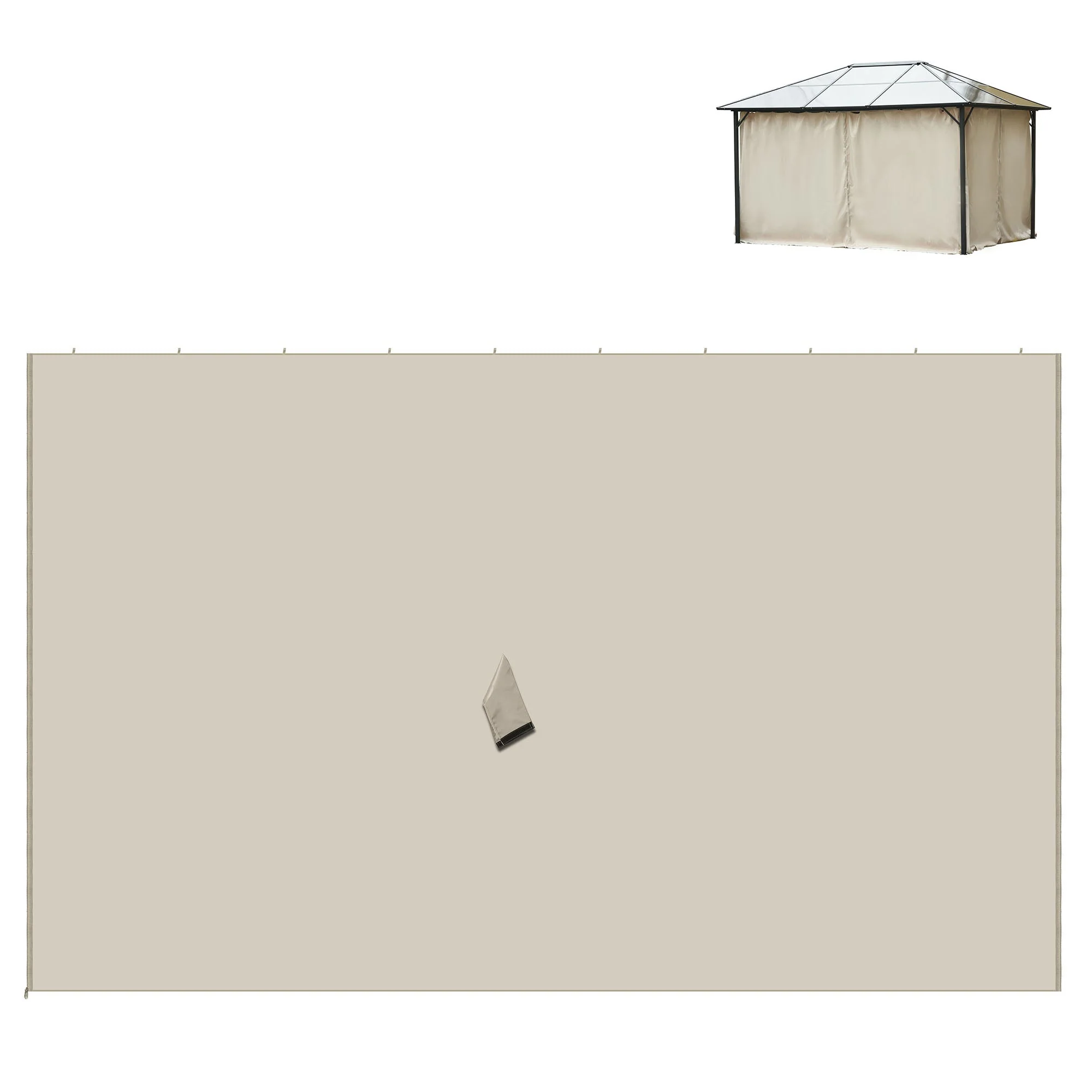 Outsunny 4 Pack Universal Gazebo Replacement Sidewalls Privacy Panel For 3 X 4M Canopy - Image 9