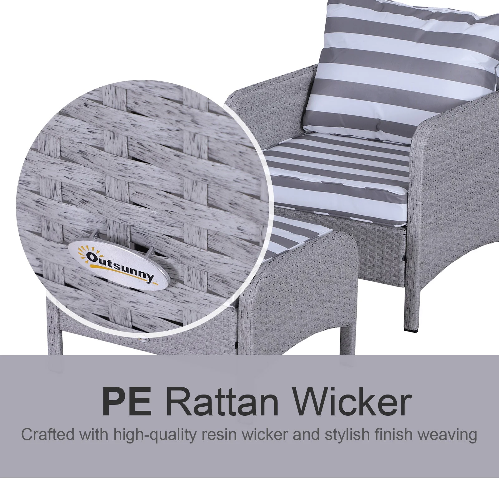 5-Piece Pe Rattan Garden Furniture Set - Image 6