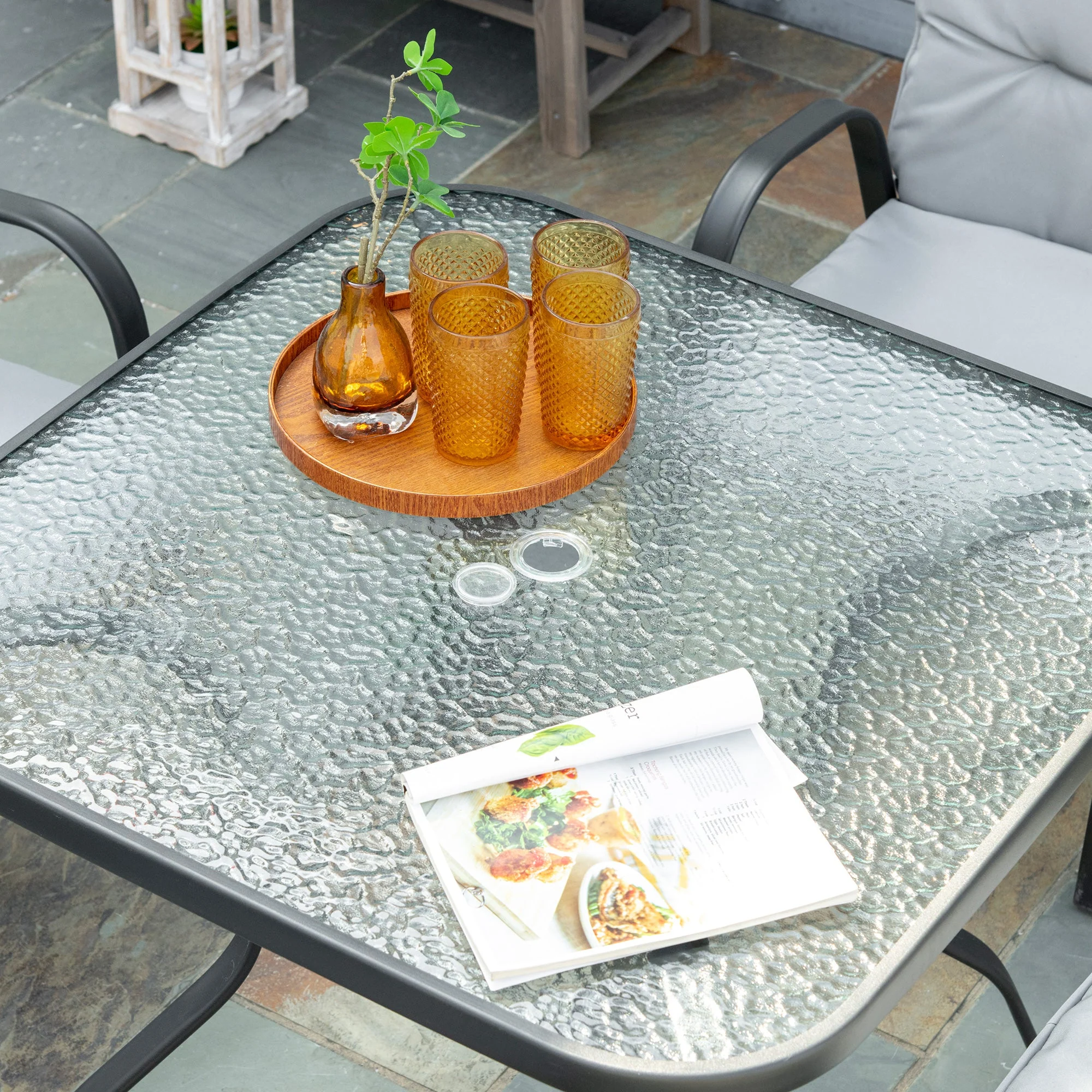 Outsunny 5 Pieces Garden Dining Set - Image 6