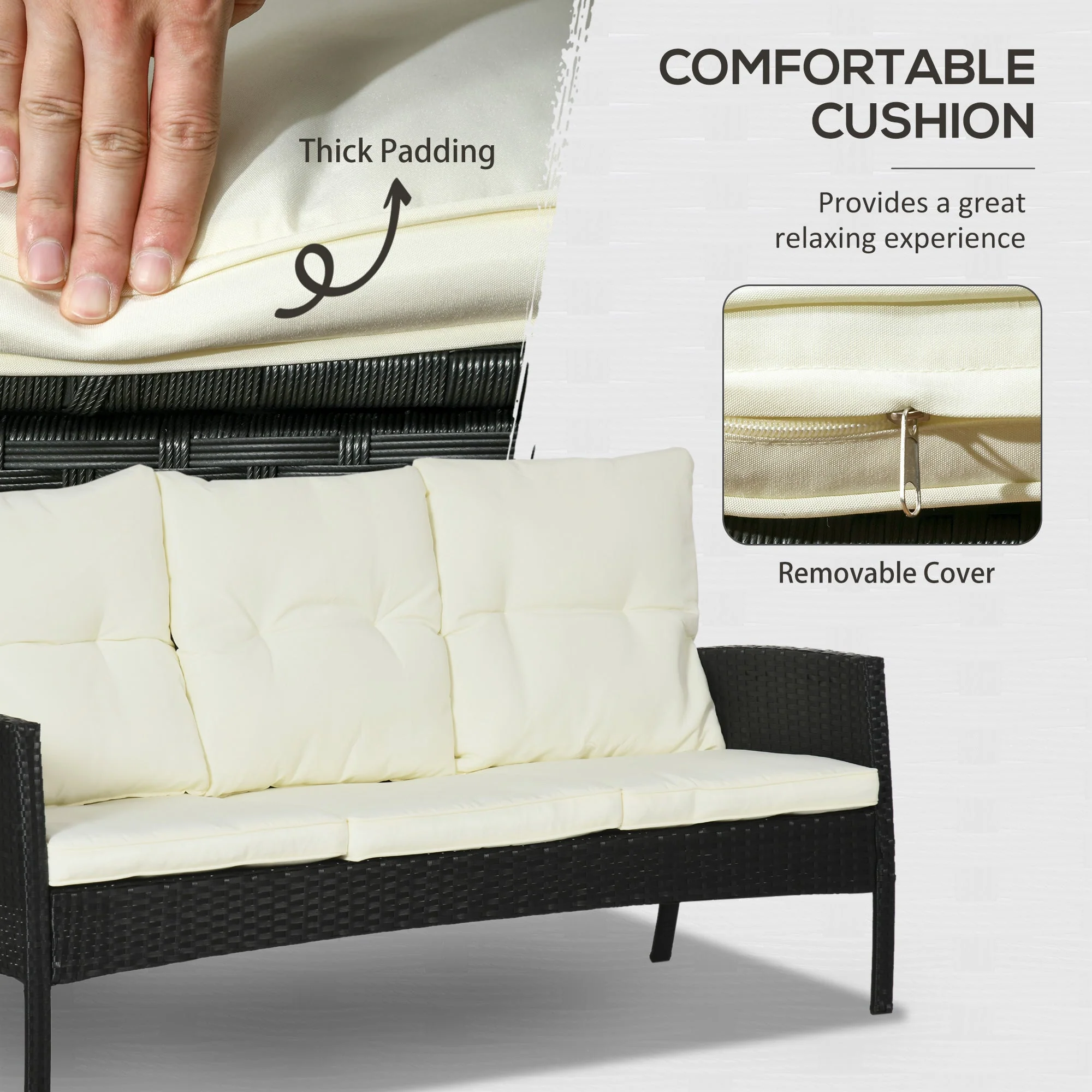 Outsunny 5 Seater Rattan Garden Furniture Set - Image 5
