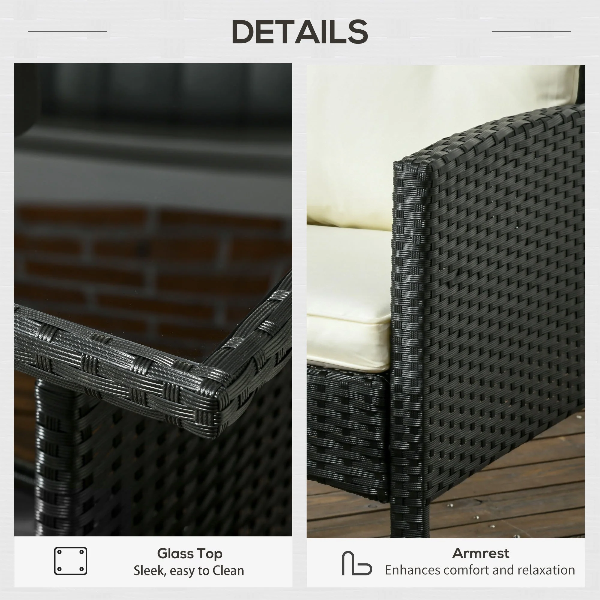 Outsunny 5 Seater Rattan Garden Furniture Set - Image 6