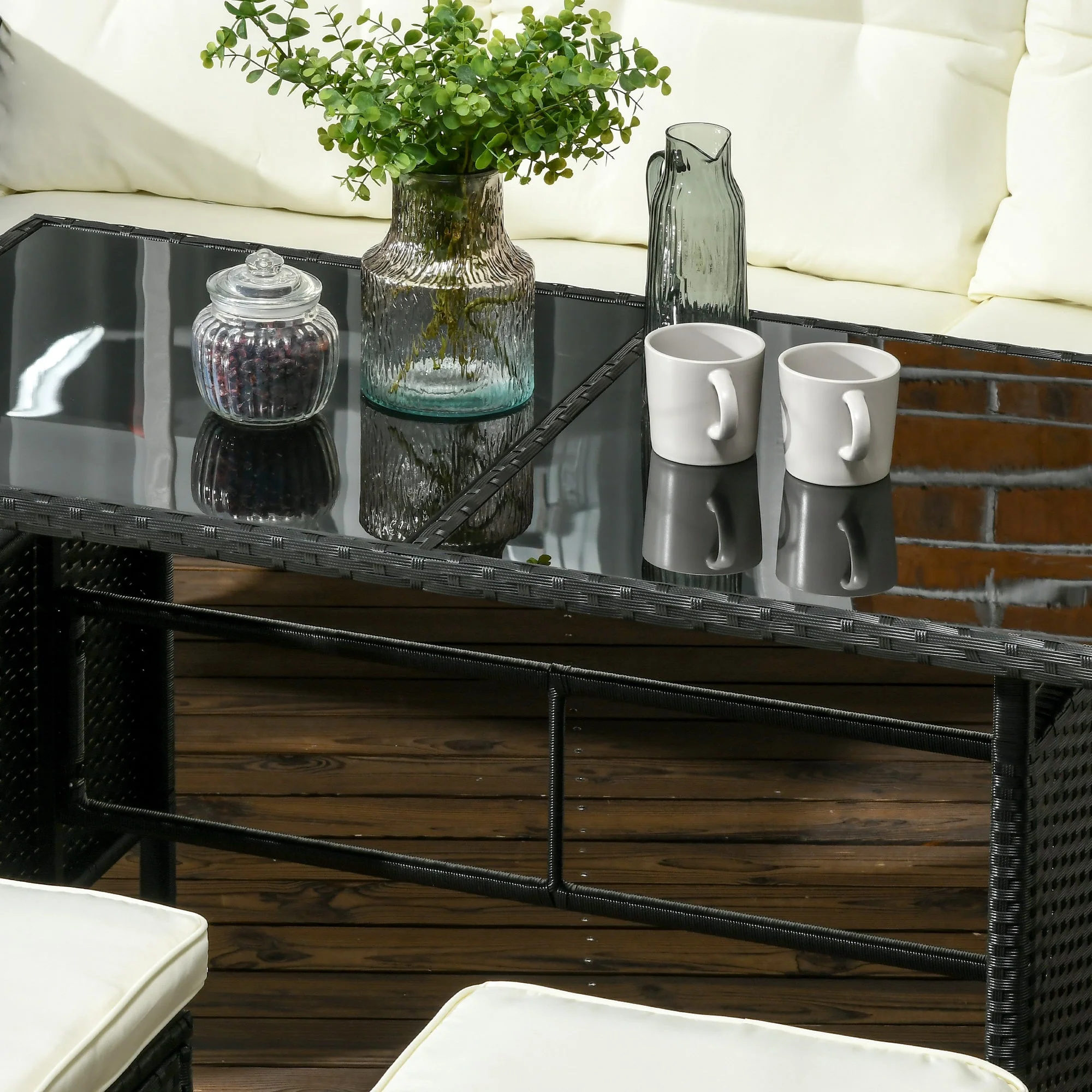 Outsunny 5 Seater Rattan Garden Furniture Set - Image 9