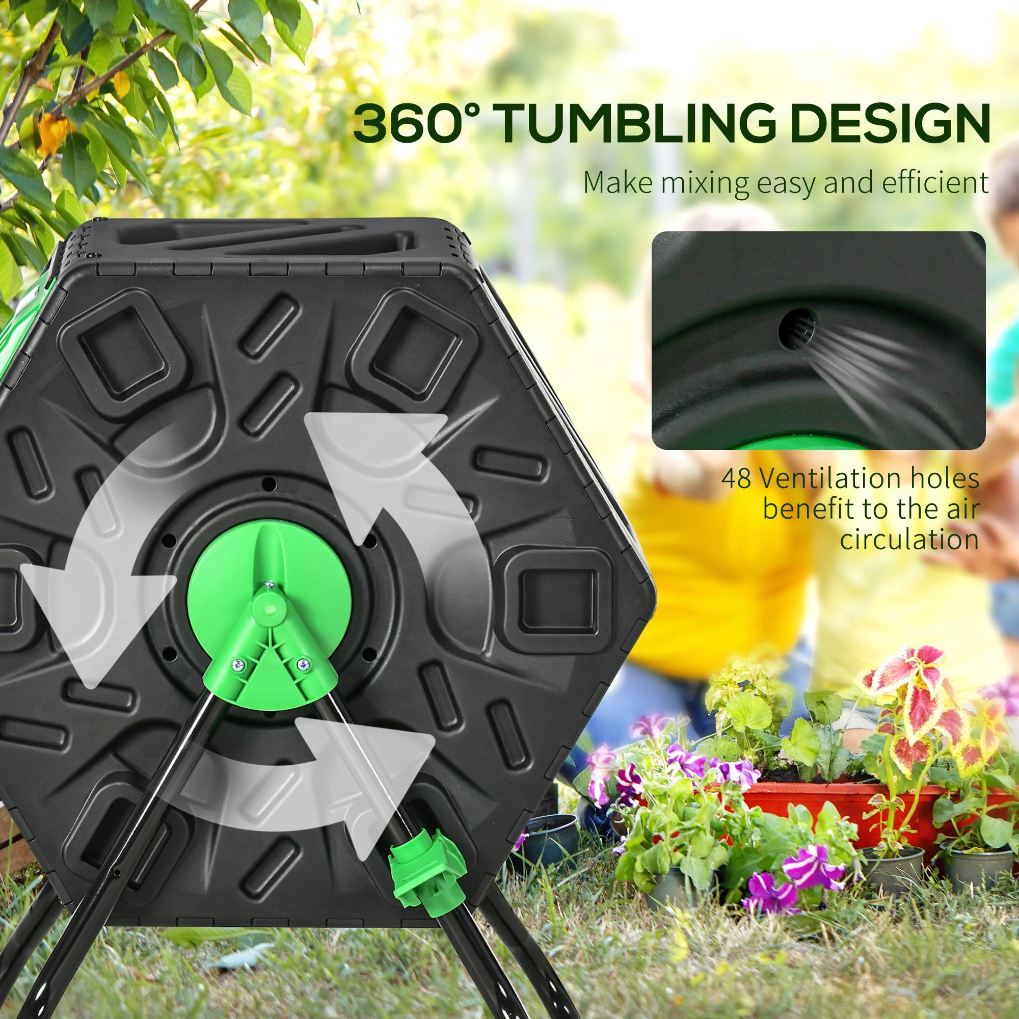Outsunny 65L Garden Compost Bin - Image 5