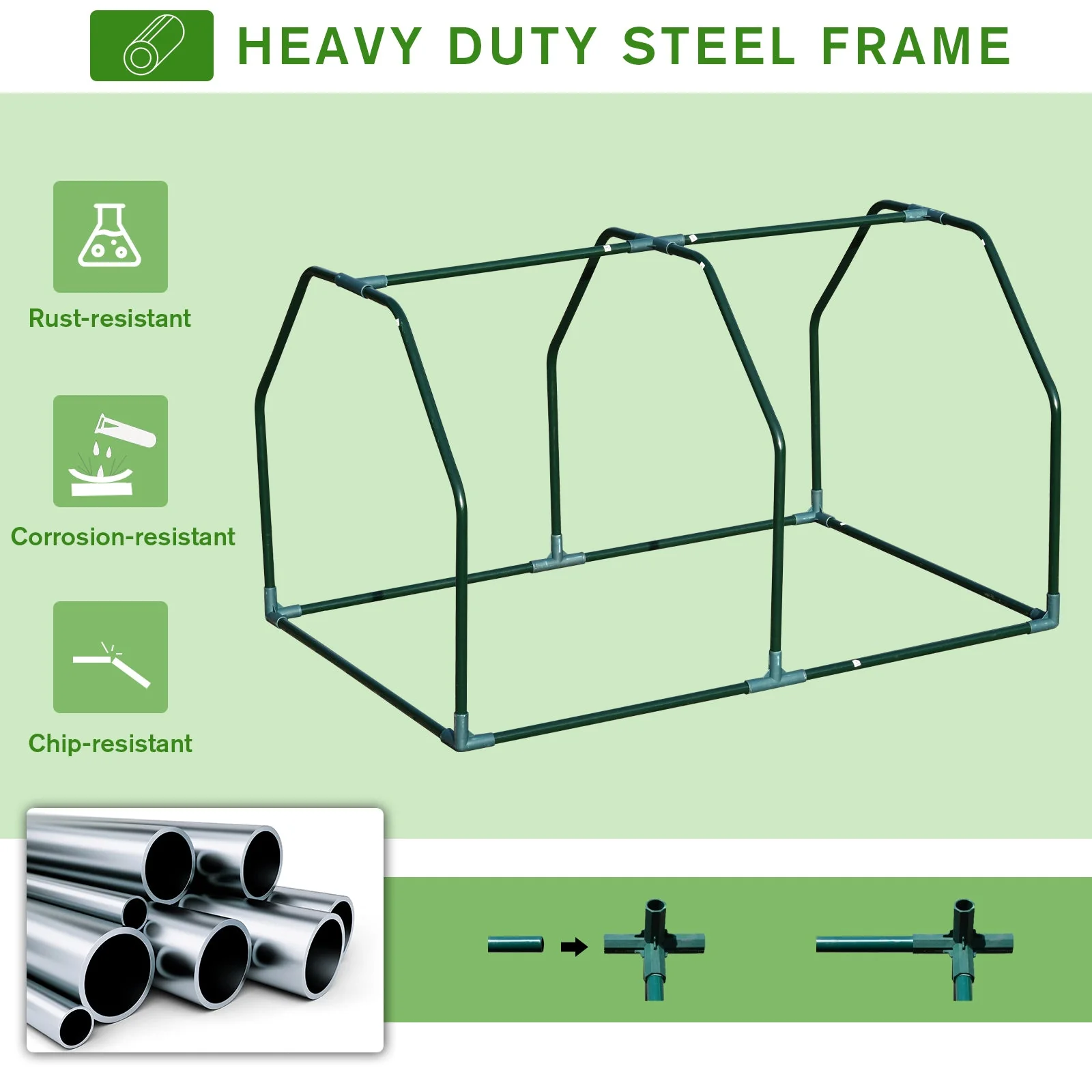 Outsunny 99X71X60cm Mini Pvc Cover Steel Frame Greenhouse White - Image 4