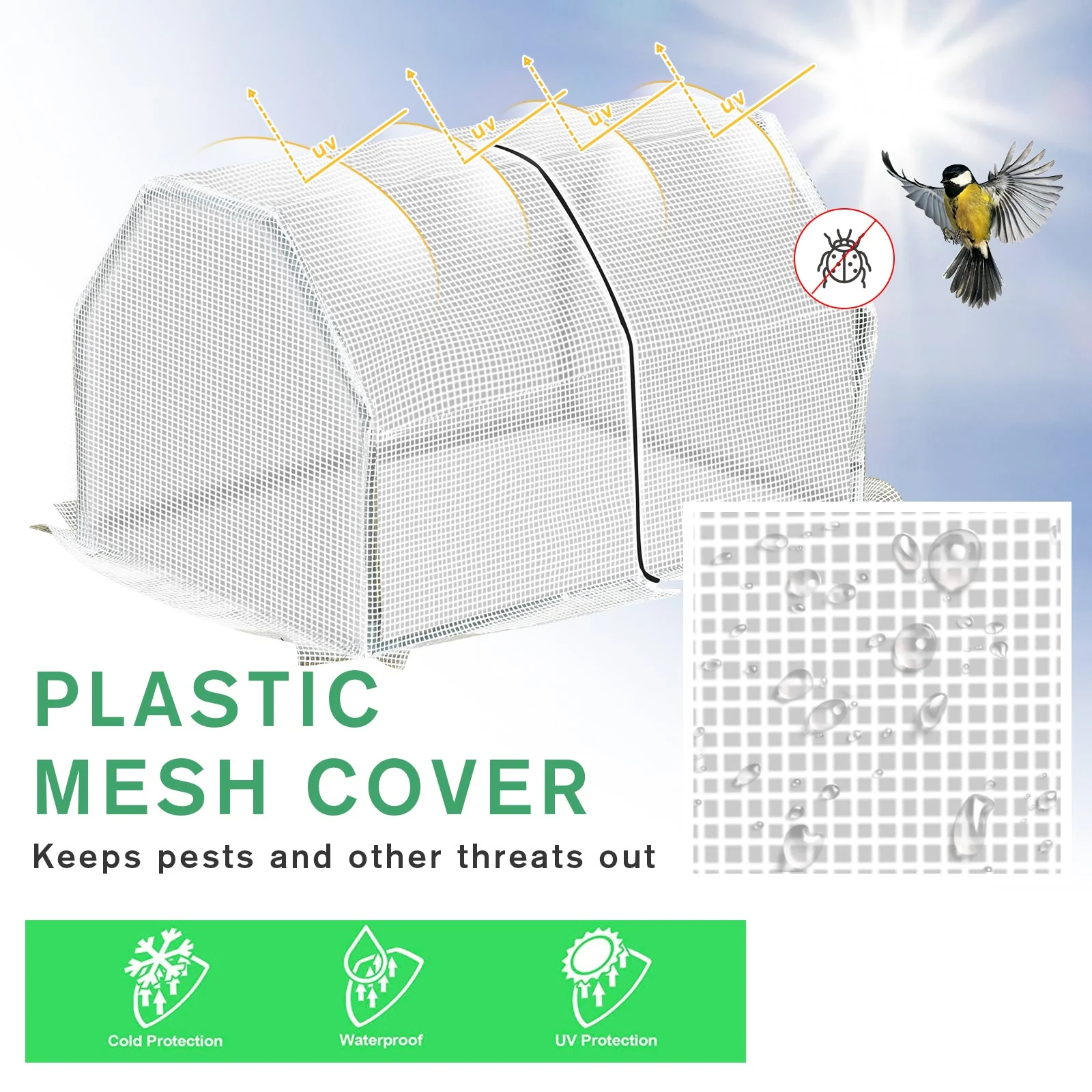 Outsunny 99X71X60cm Mini Pvc Cover Steel Frame Greenhouse White - Image 5