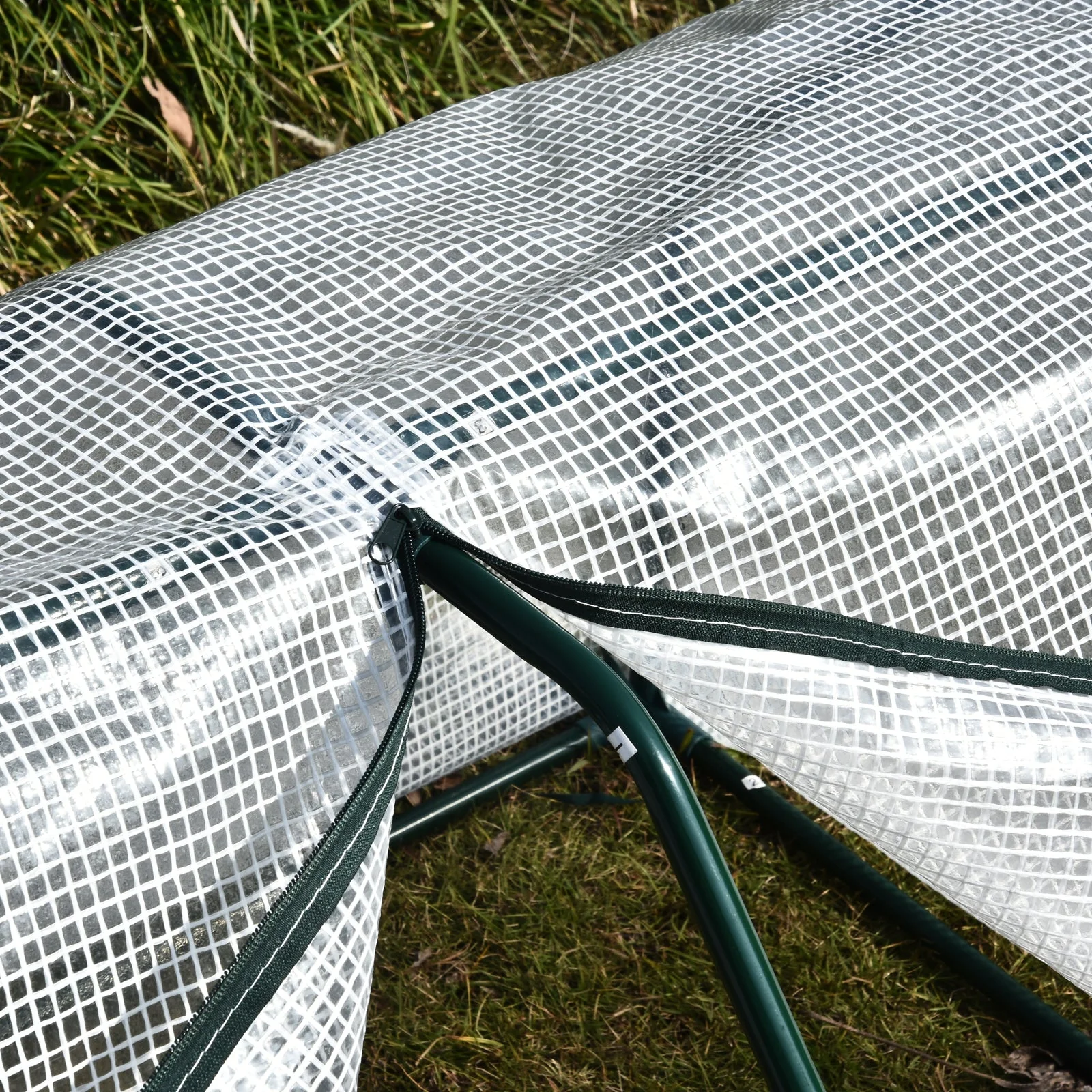 Outsunny 99X71X60cm Mini Pvc Cover Steel Frame Greenhouse White - Image 8