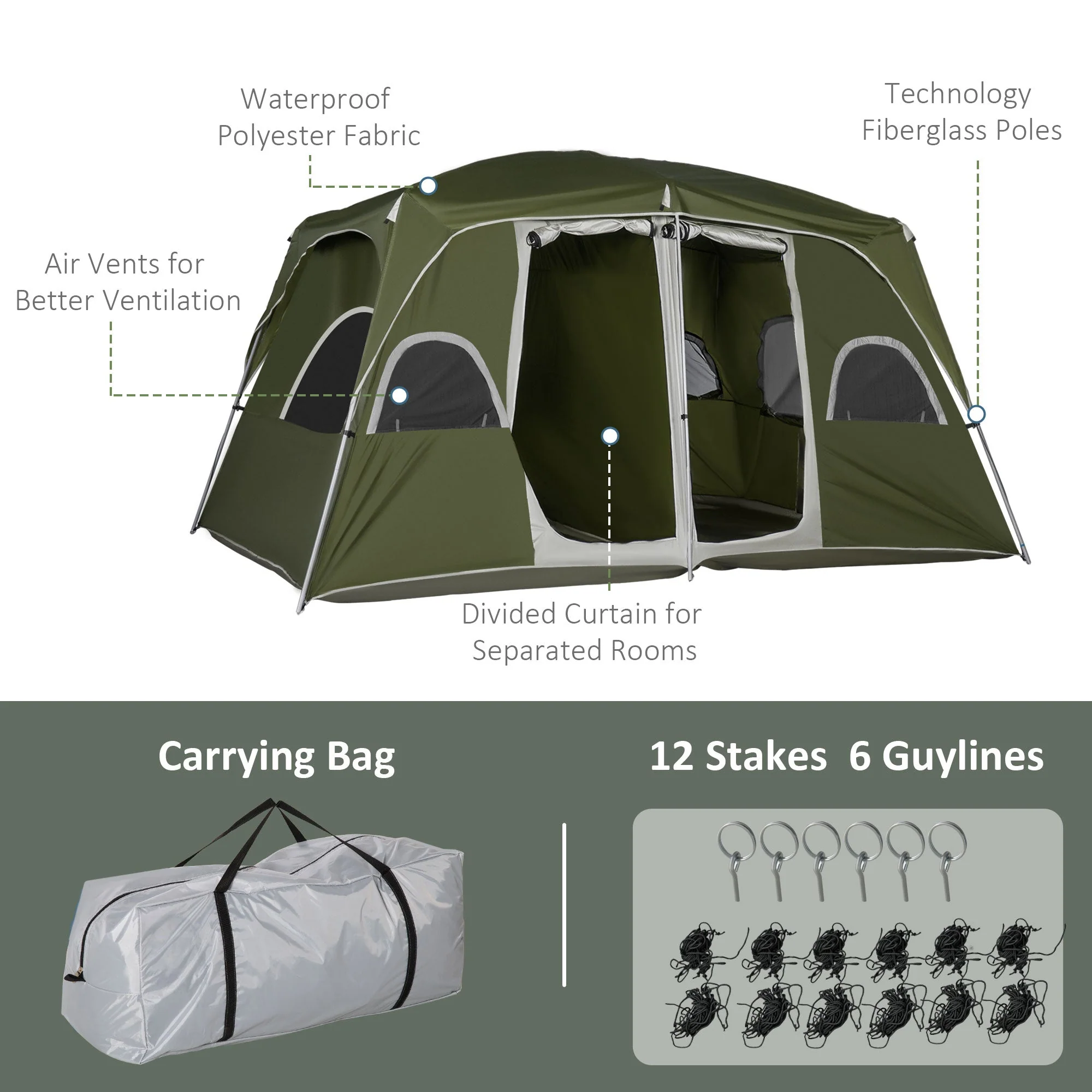Outsunny Camping Tent - Image 8
