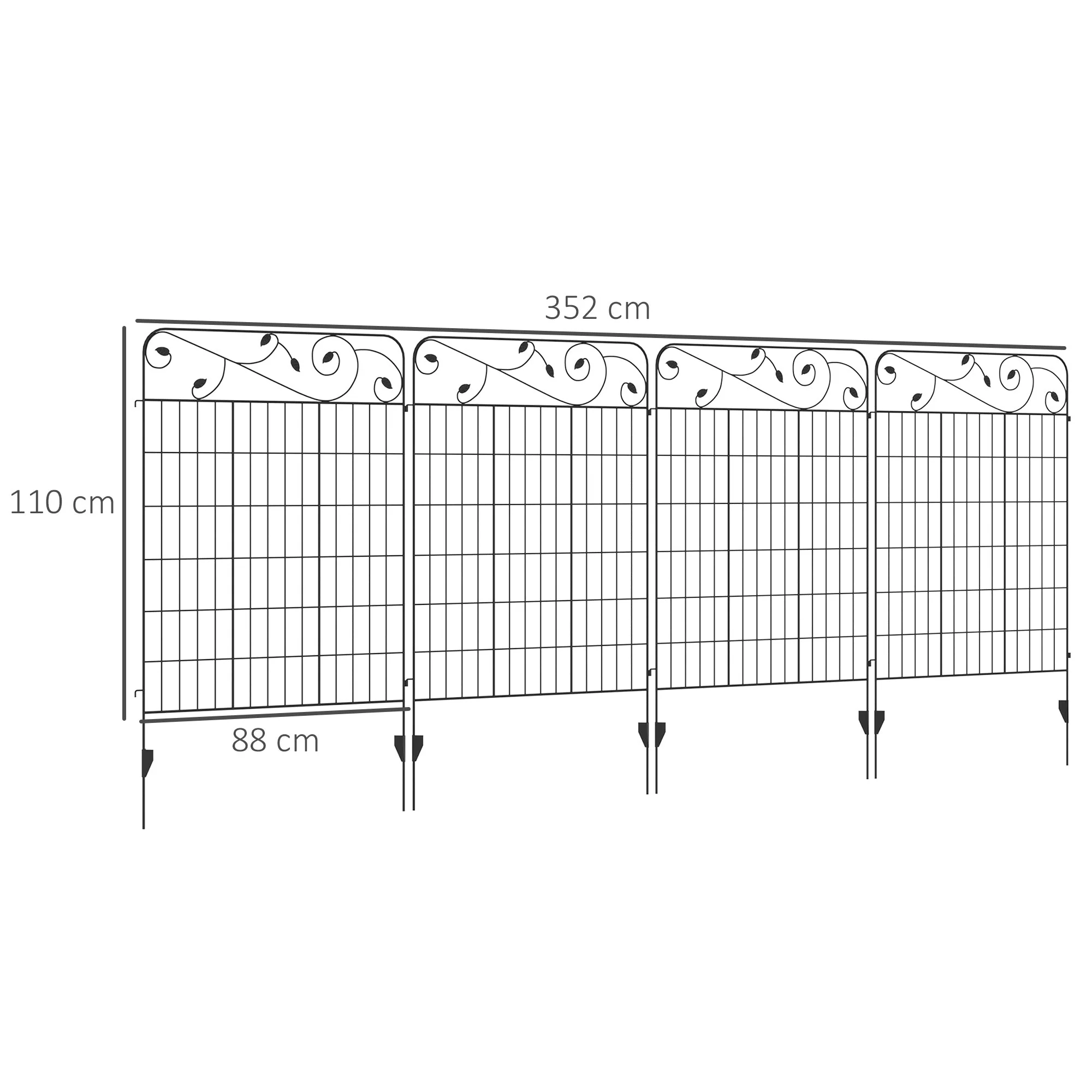 Outsunny Decorative Garden Fencing - Image 3