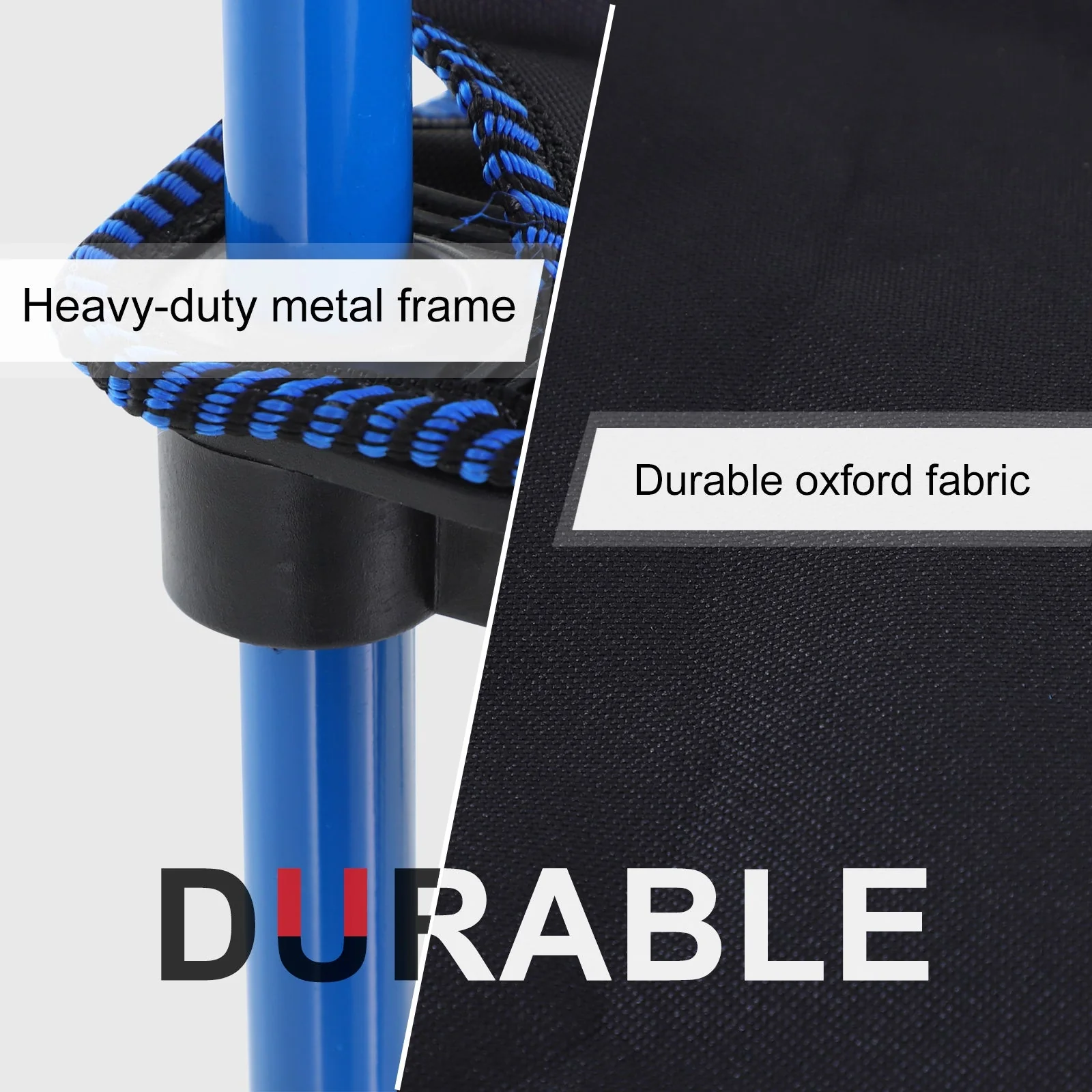 Outsunny Folding Fishing Camping Chair Portable Picnic Armchair Director Seat Oxford Metal Frame With Cup Holder - Image 6