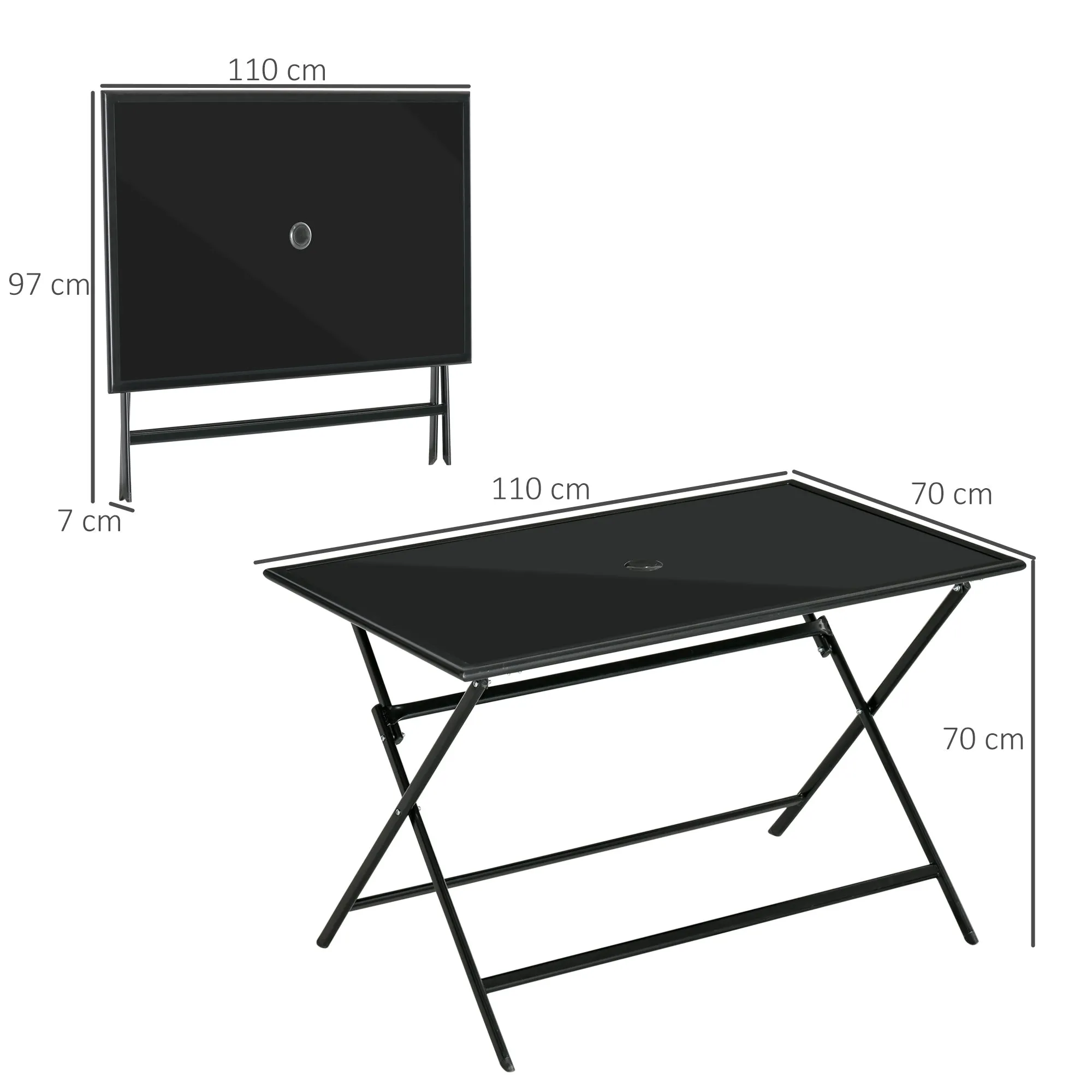 Folding Outdoor Dining Table For 6 - Image 3