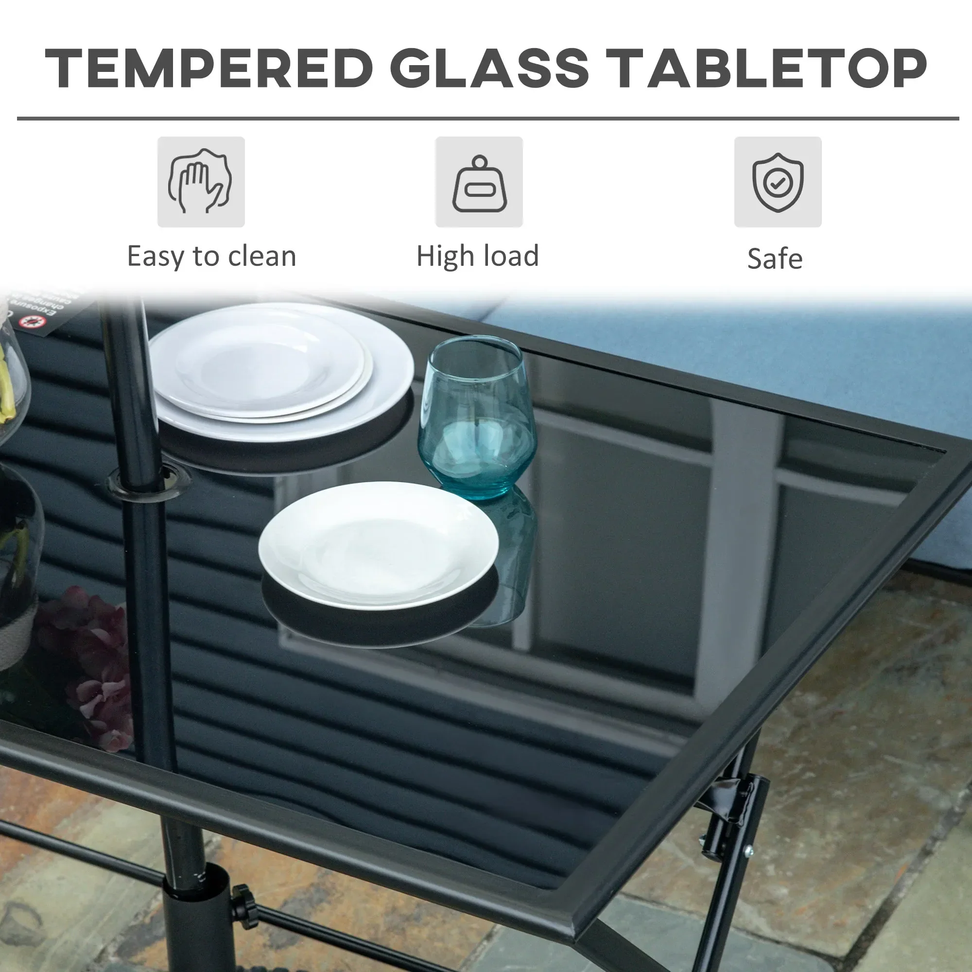Folding Outdoor Dining Table For 6 - Image 6