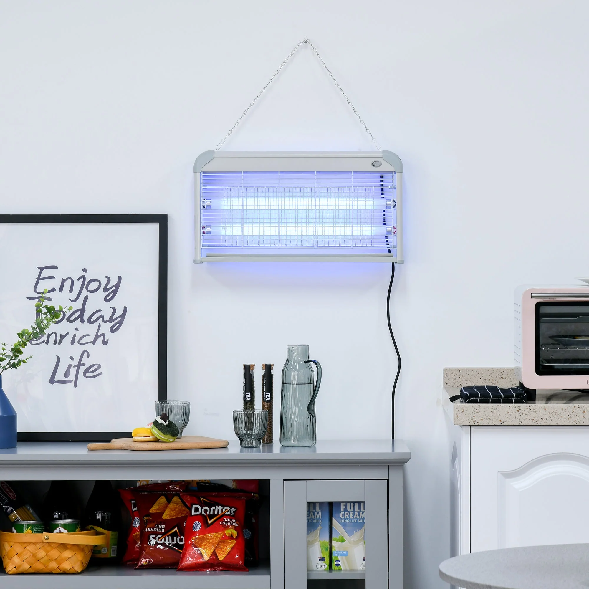 Free Standing Wall Hanging 30W Electric Fly Mosquito Killer 60? Coverage Electric Fly Zapper - Image 2