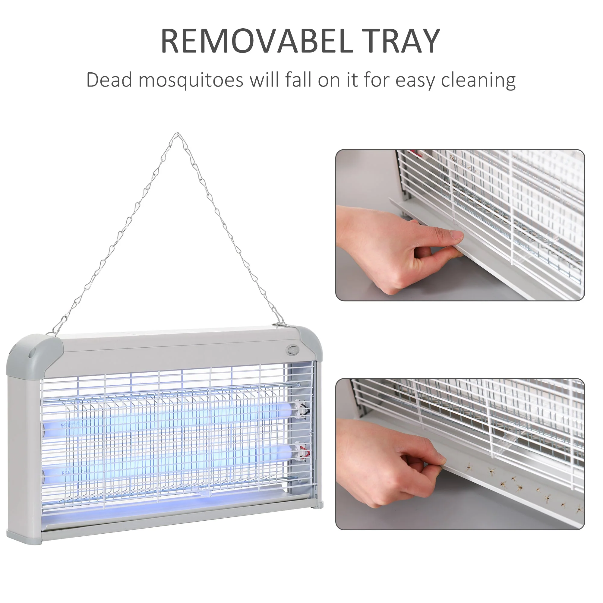 Free Standing Wall Hanging 30W Electric Fly Mosquito Killer 60? Coverage Electric Fly Zapper - Image 5
