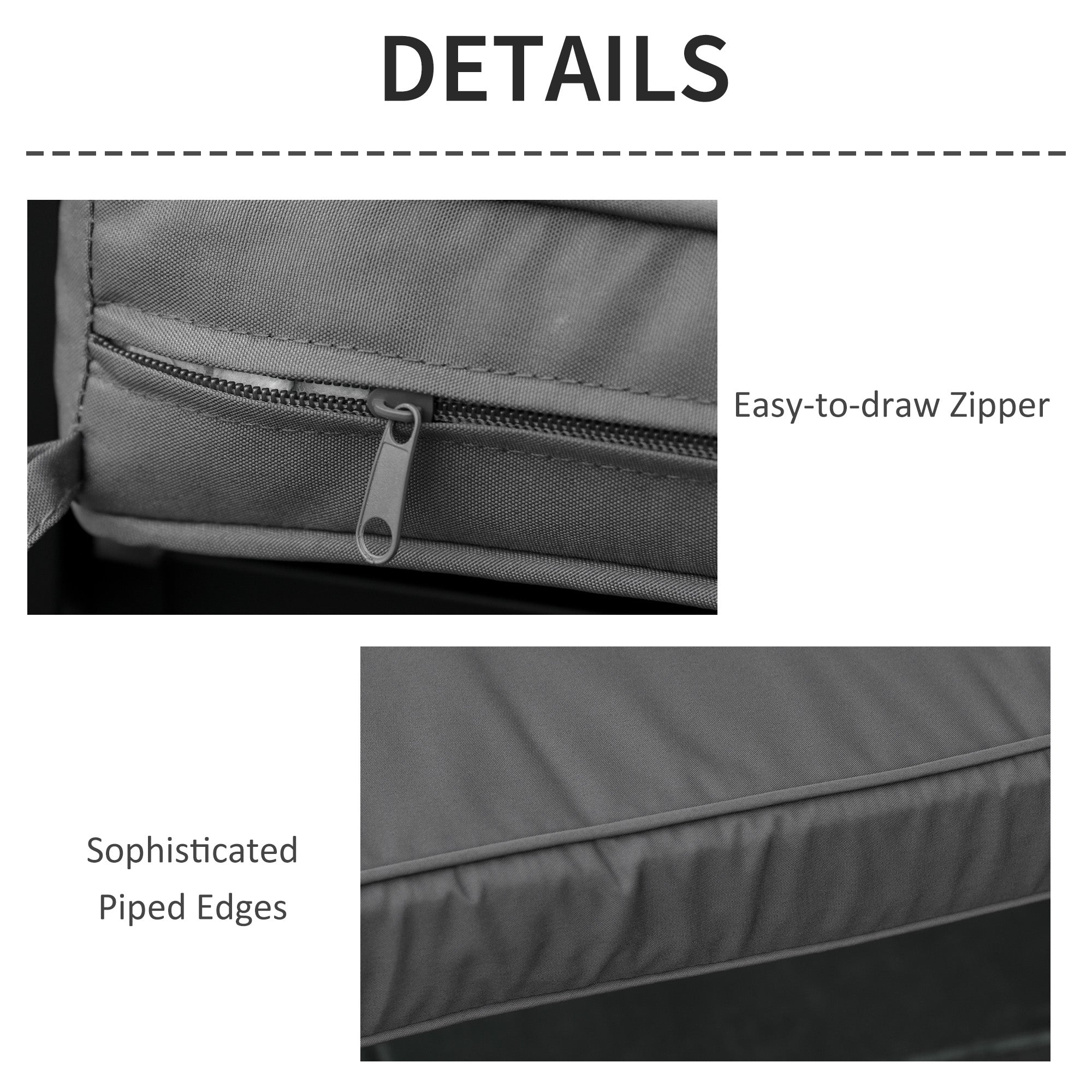 Outsunny Garden Bench Cushion 2 Seater Seat Pad for Patio Indoor & Outdoor Use - Image 3