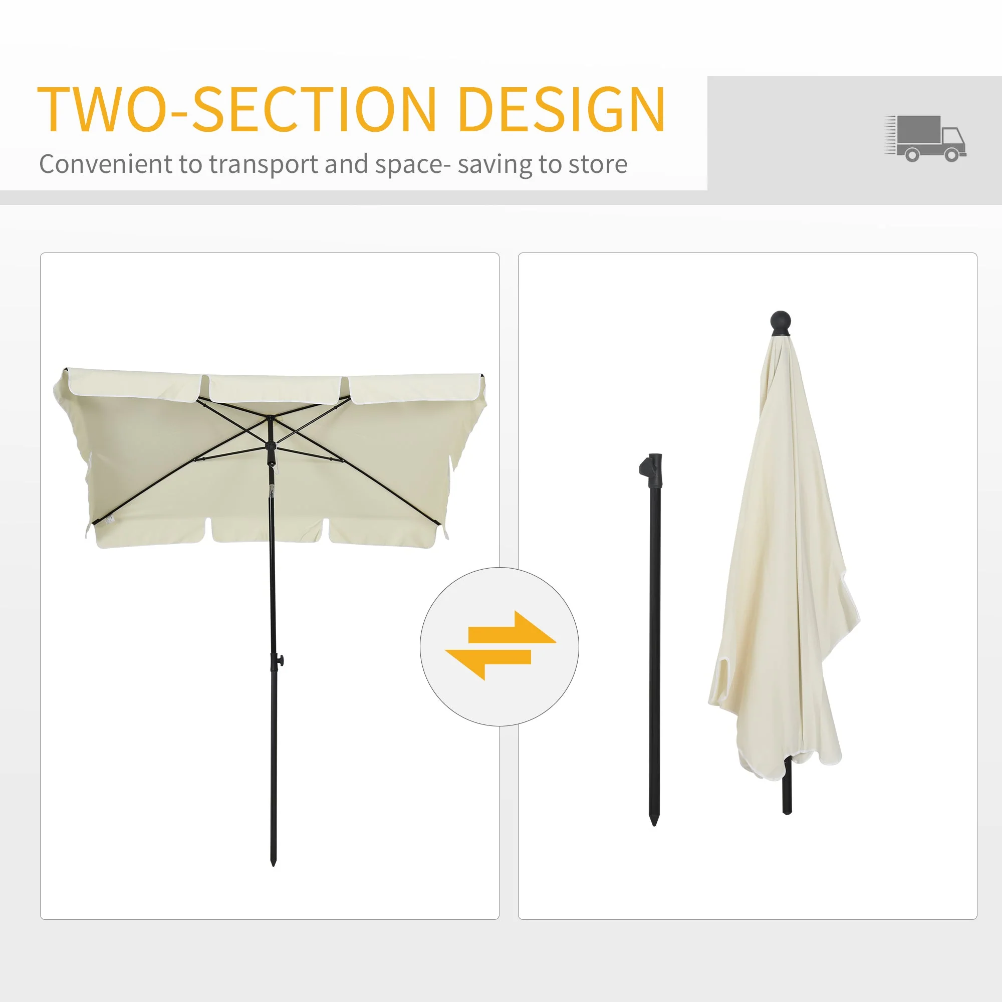Outsunny Garden Parasol Umbrella - Image 5