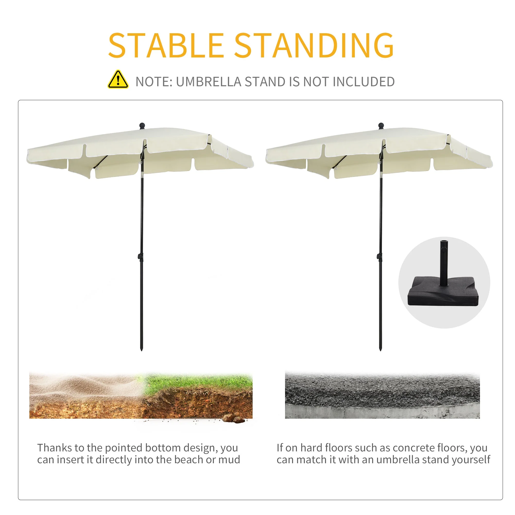 Outsunny Garden Parasol Umbrella - Image 6