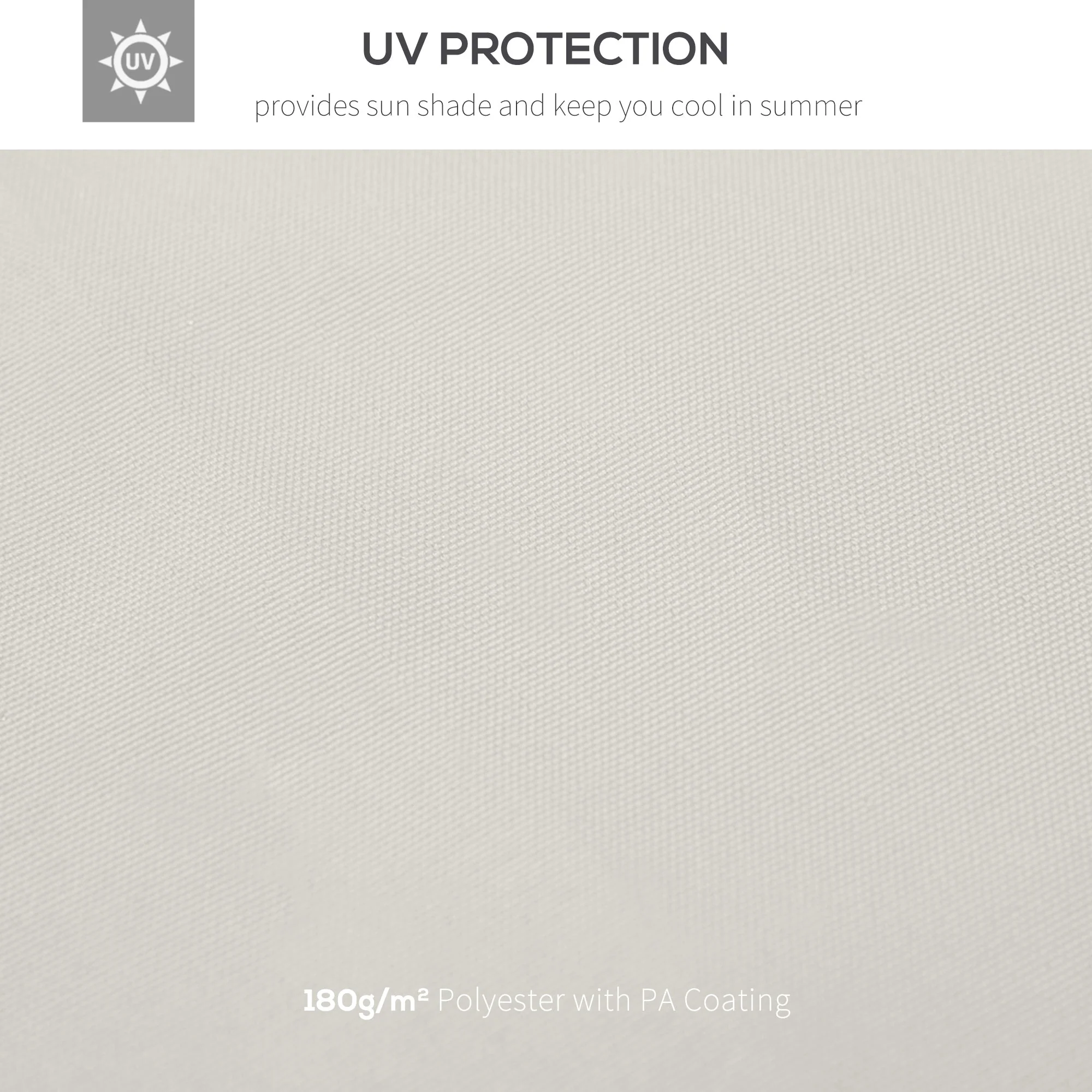 Outsunny Gazebo Replacement Canopy 3X3 M-Cream White - Image 5