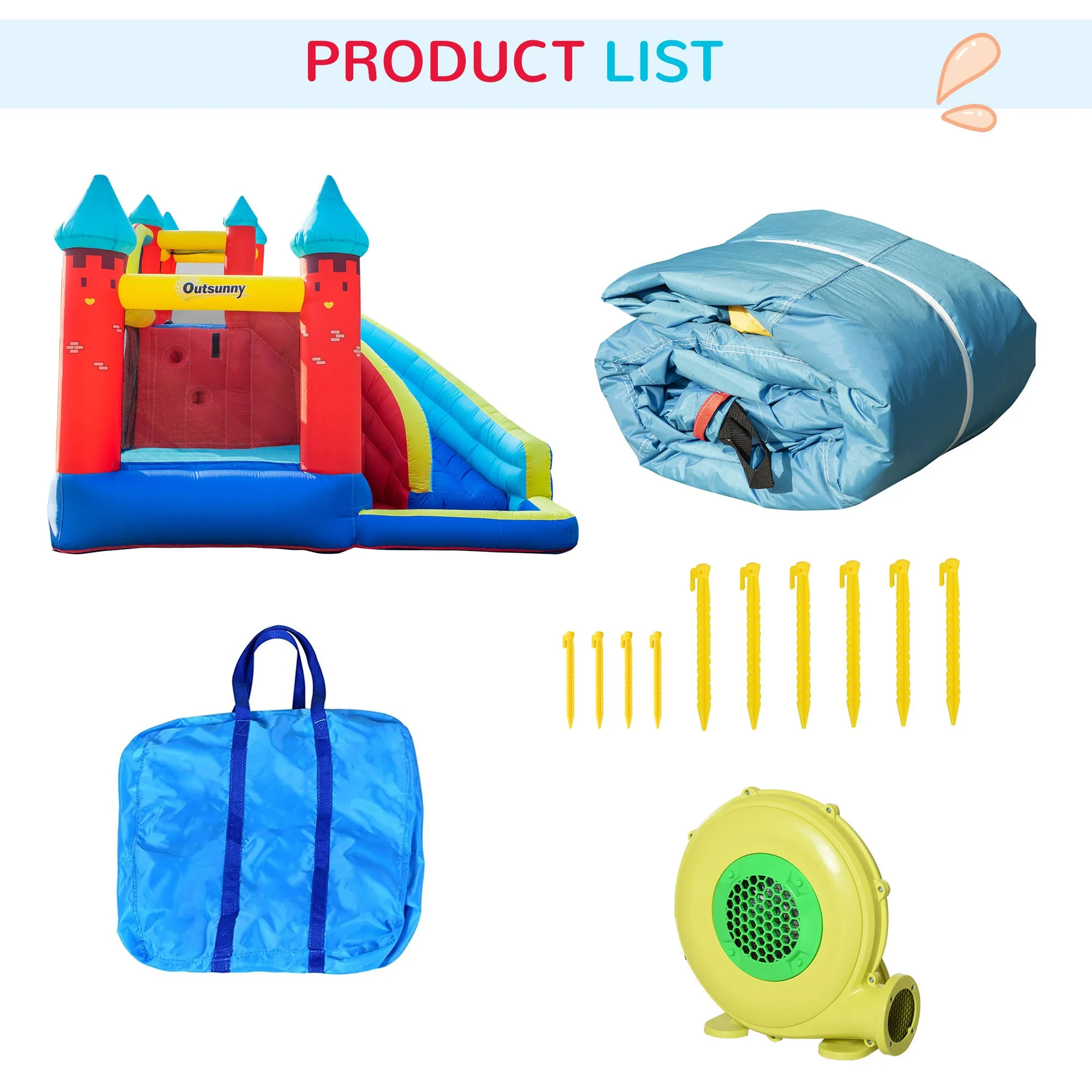 Outsunny Kids Bouncy Castle - Image 7