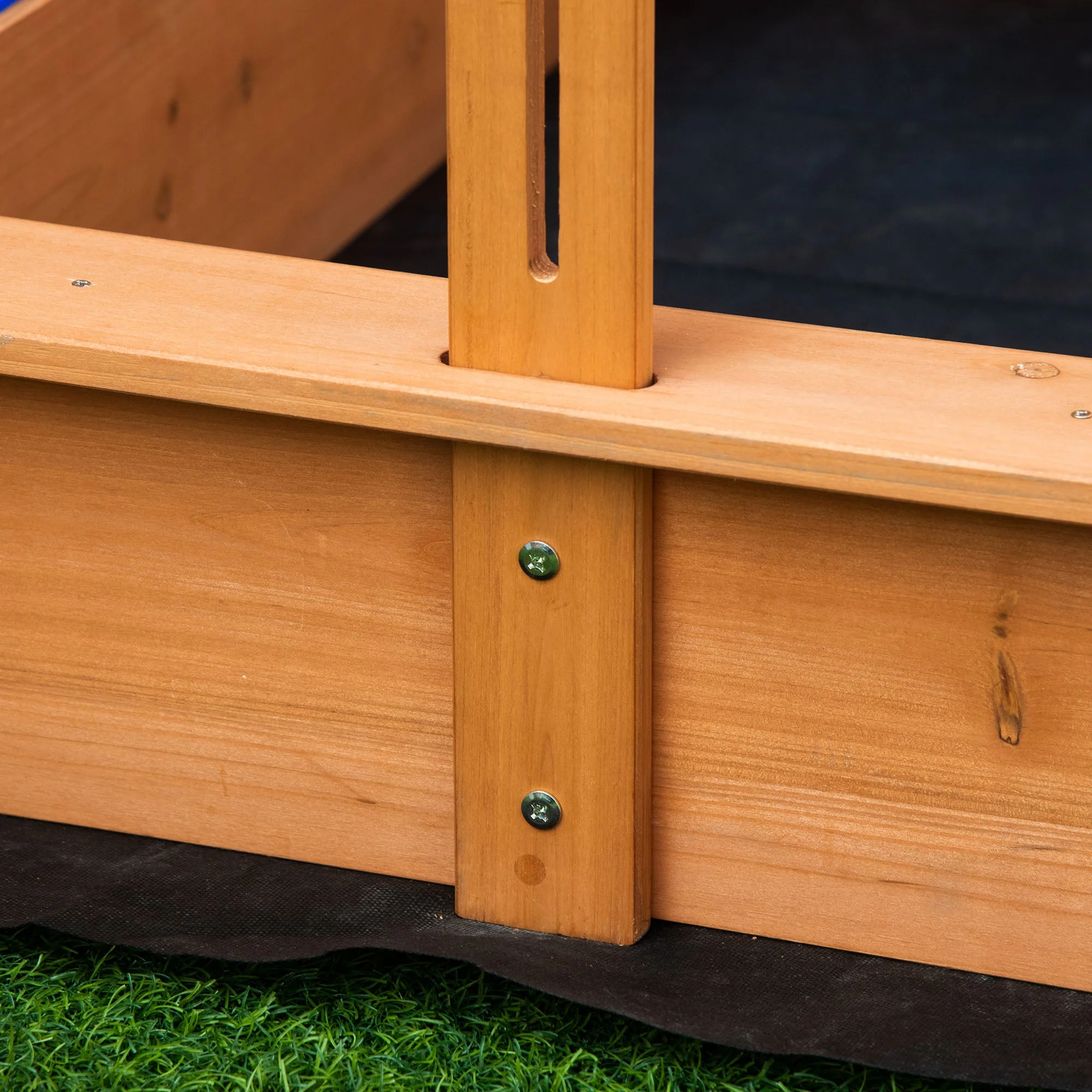 Outsunny Kids Wooden Sandbox - Image 6