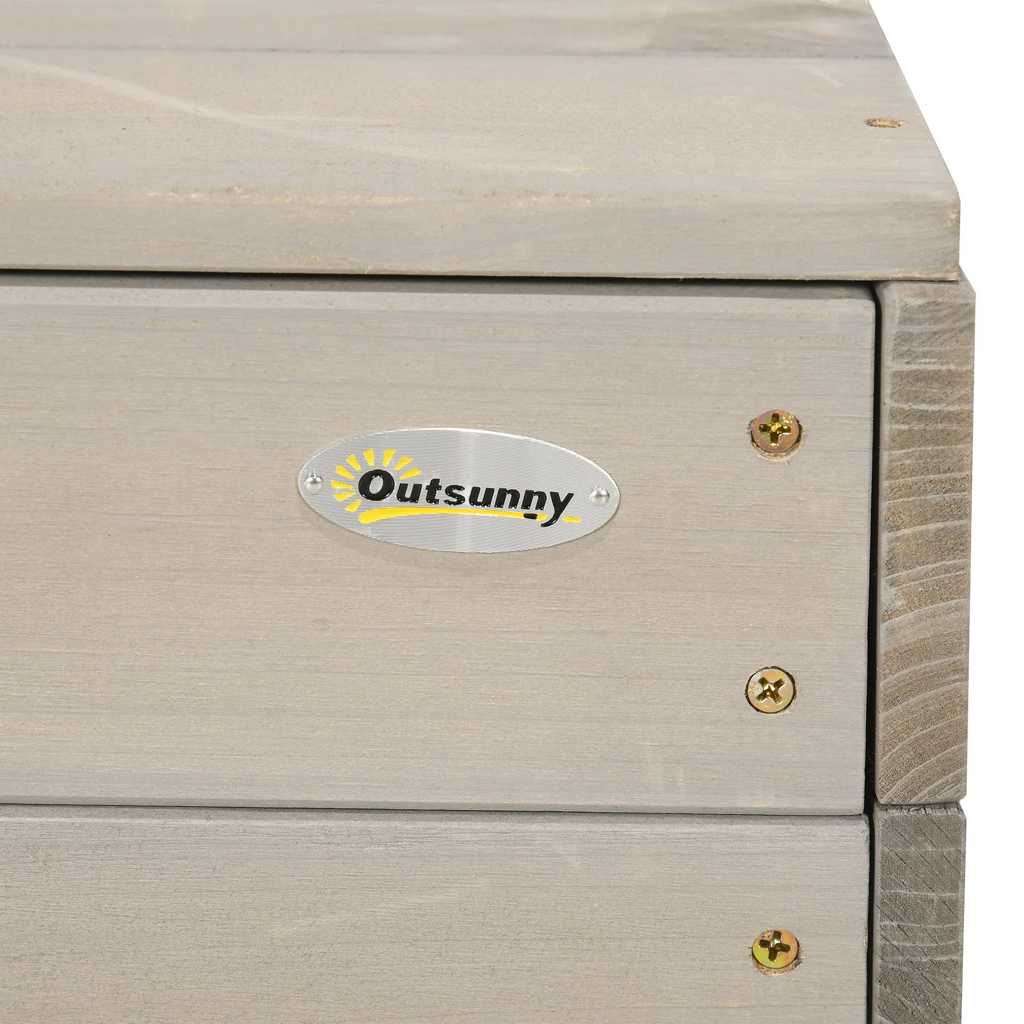 Outsunny Kids Wooden Sandpit - Image 7