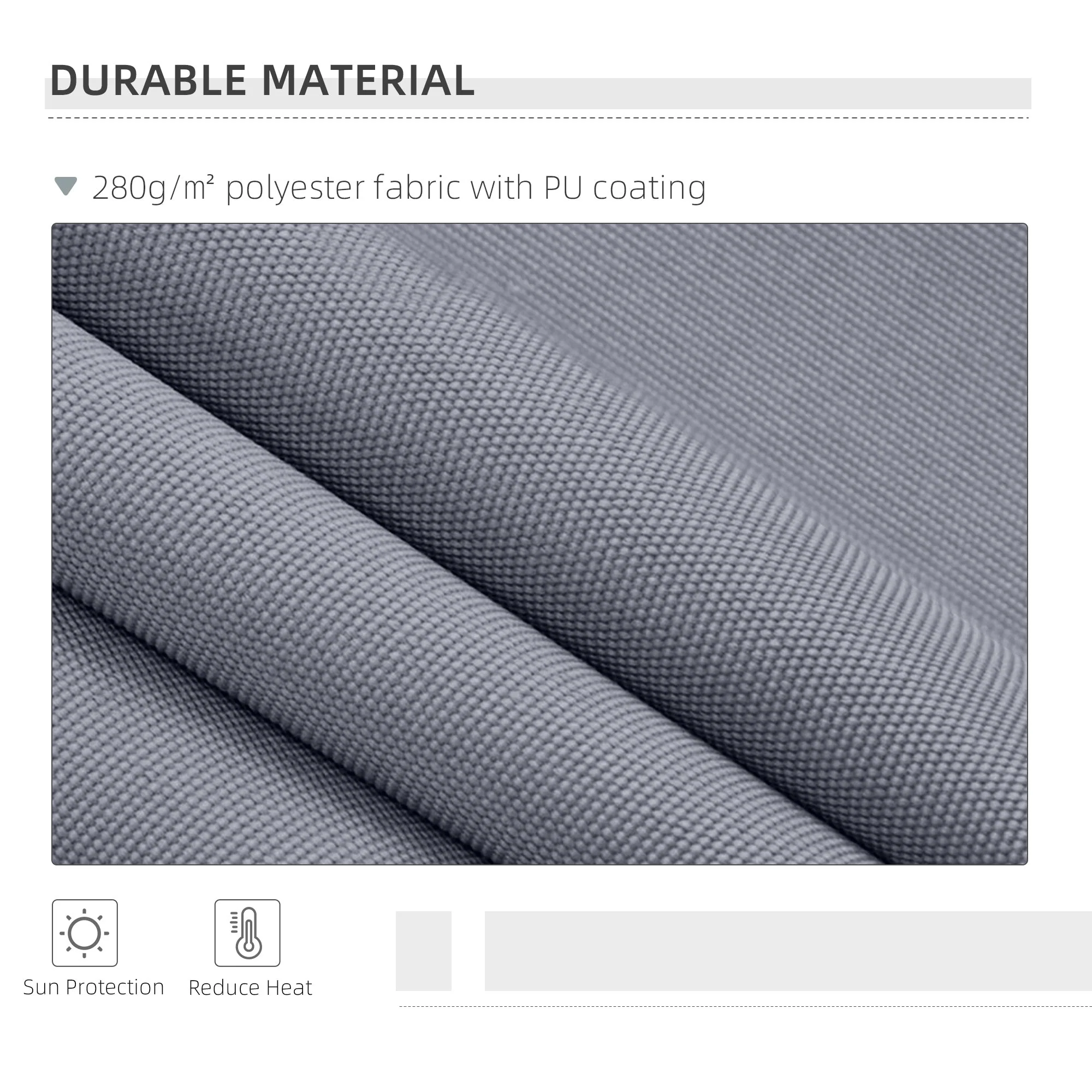 Outsunny Manual Retractable Awning Size (4M X3M)-Grey - Image 4