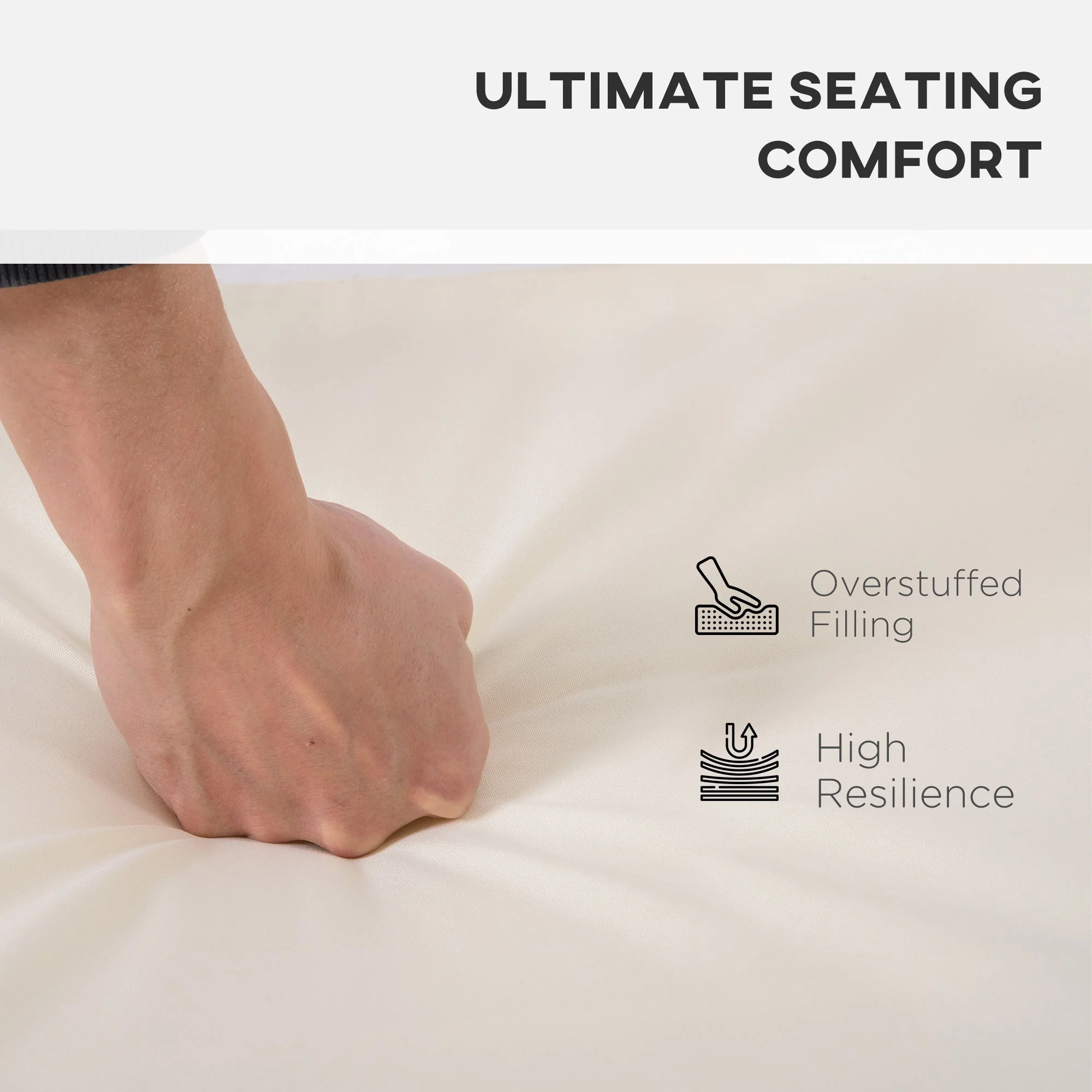 Outsunny Outdoor Cushion Pad Set For Rattan Furniture - Image 5