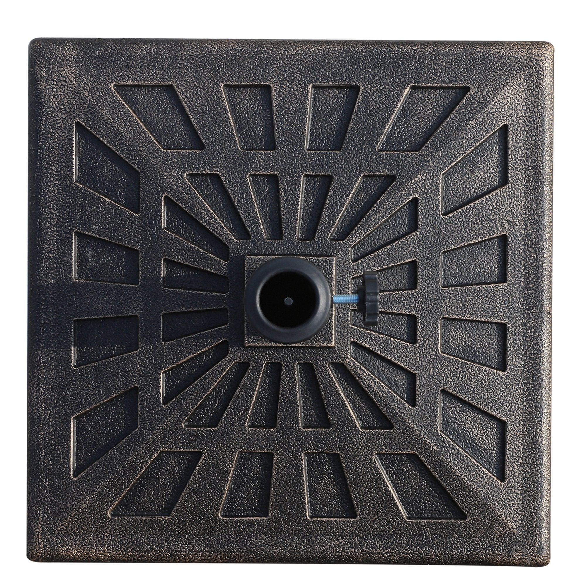 Outsunny Patio Umbrella Stand Parasol Base 15KG Square Bronze - Image 6