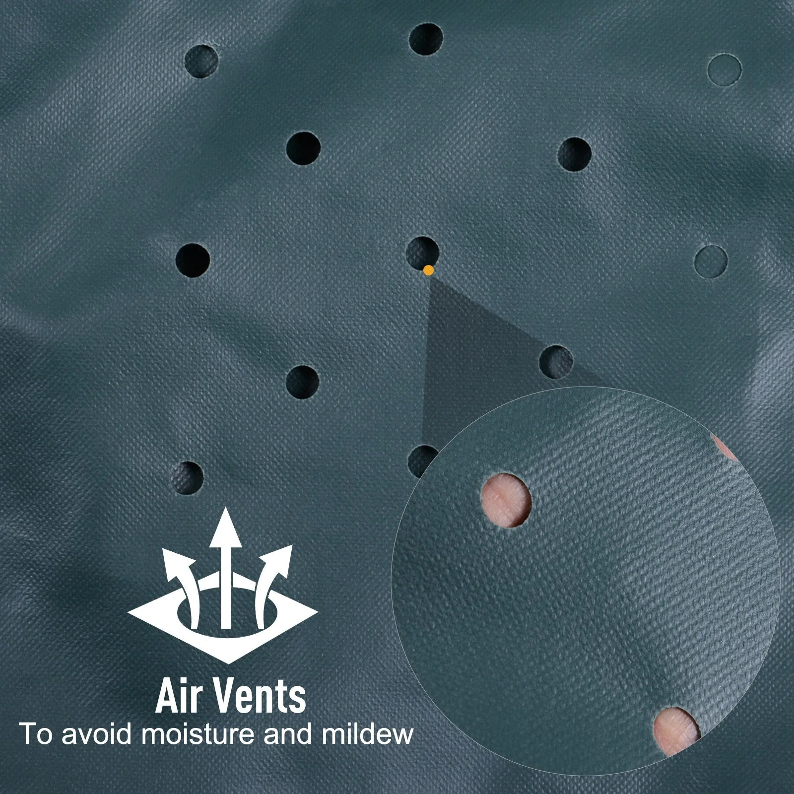 Outsunny Pvc Coated Large Round 600D Waterproof Outdoor Furniture Cover Green - Image 7
