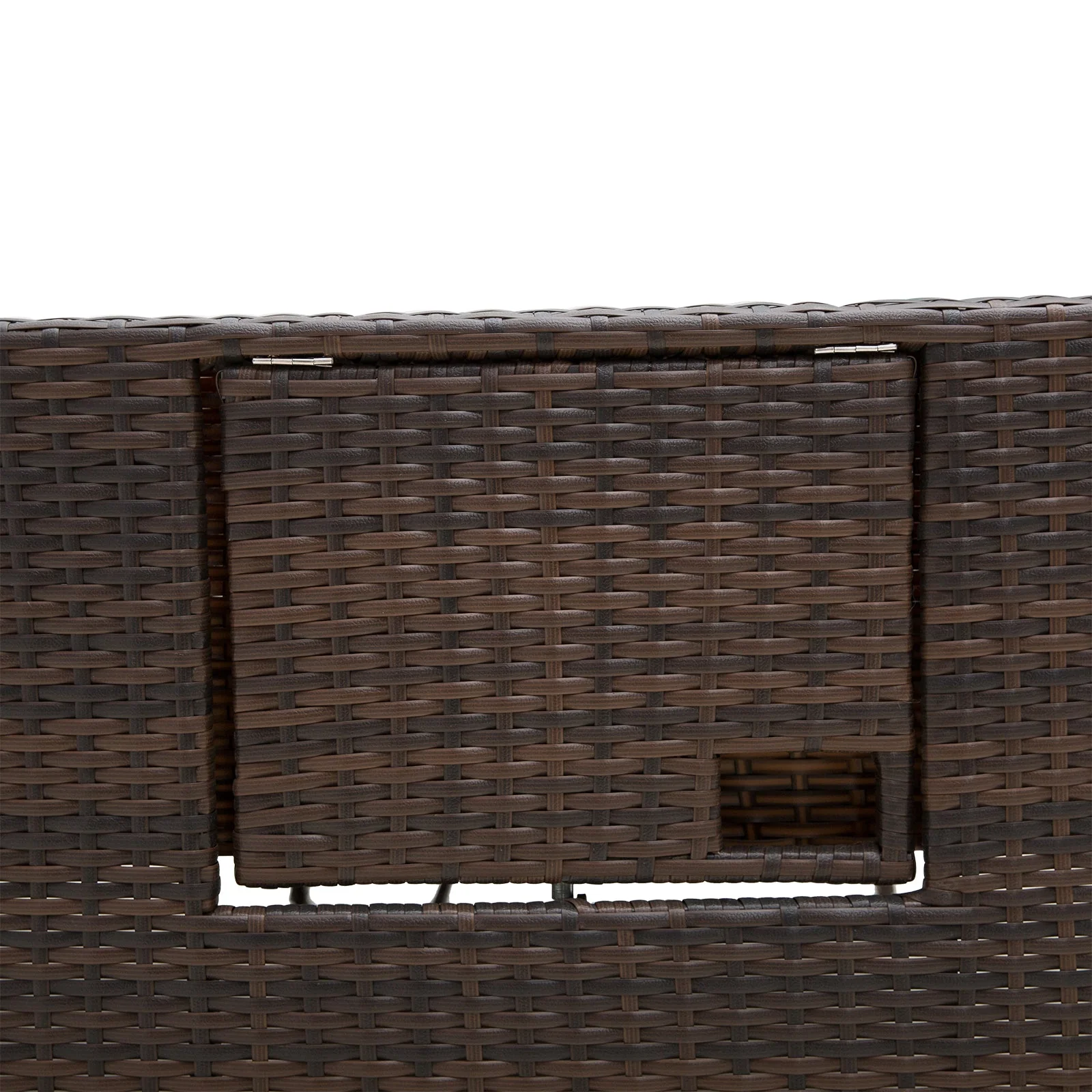 Outsunny Rattan Sun Lounger 2 Seater Day Bed-Brown - Image 7