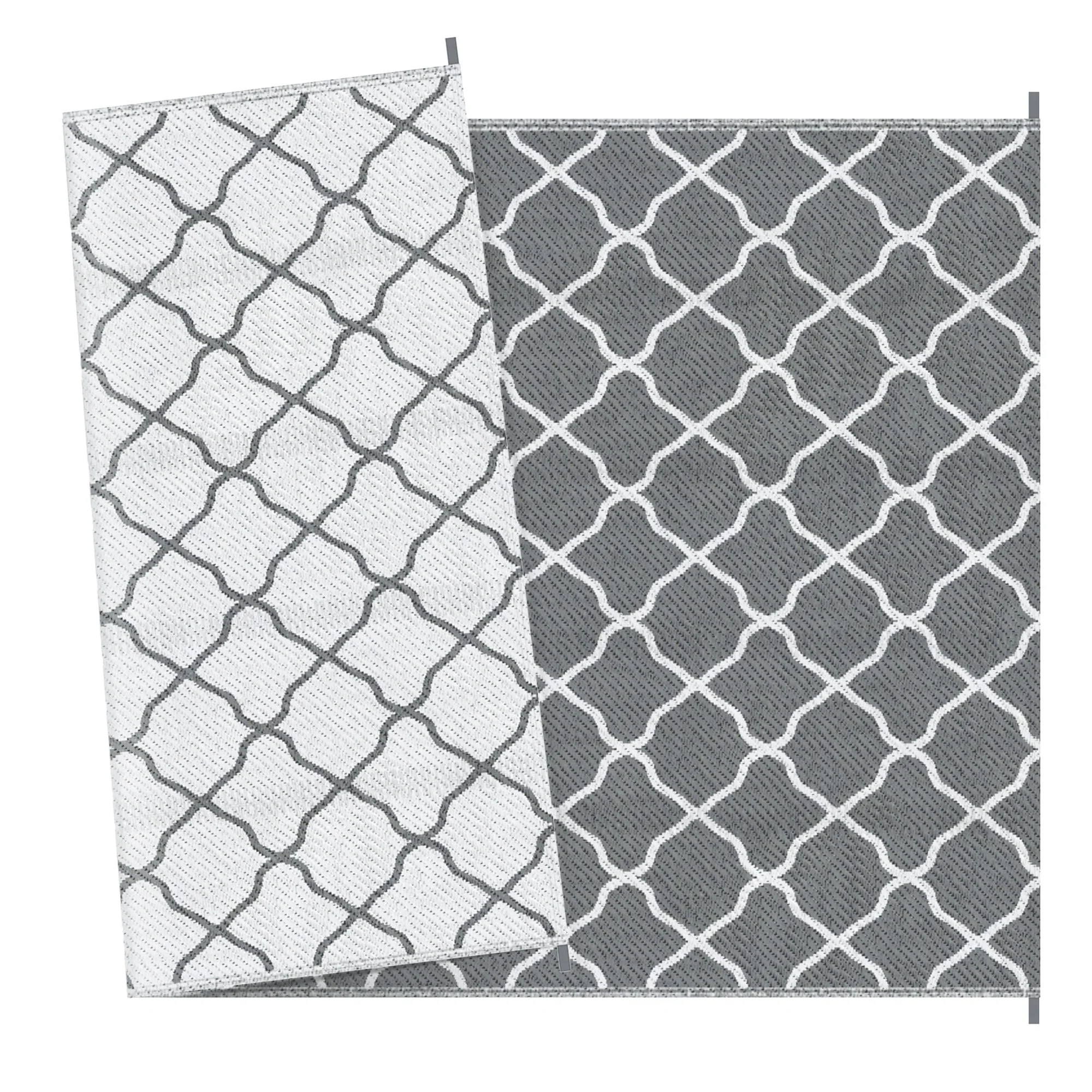 Outsunny Reversible Outdoor Rug with Carry Bag and Ground Stakes - Image 8