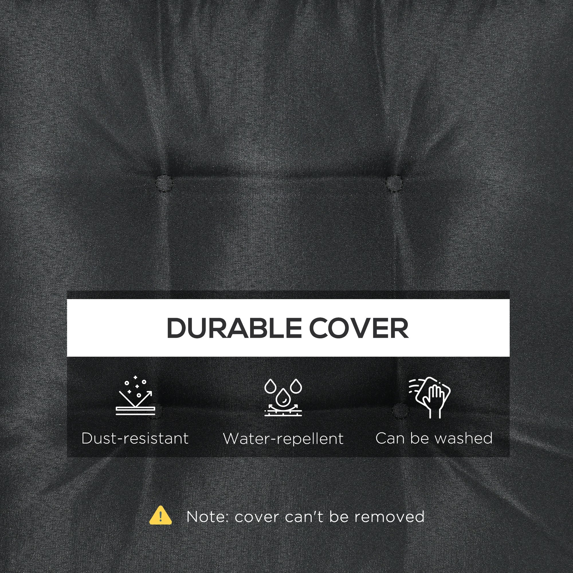 Set Of 4 Garden Seat Cushion With Ties 42 X 42cm Replacement Dining Chair Seat Pad Black - Image 5