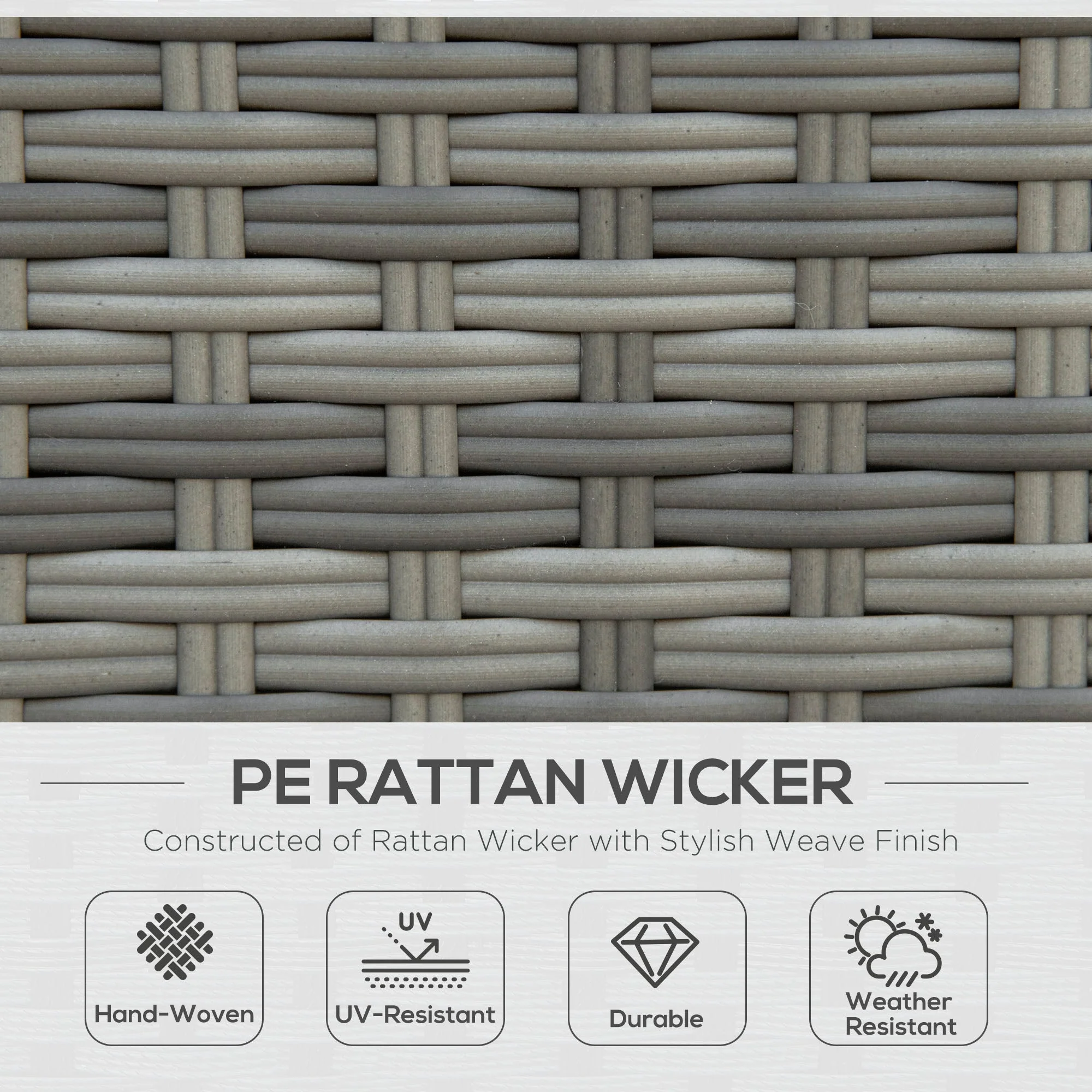 Outsunny Seven-Piece Rattan Garden Sofa Set - Image 3