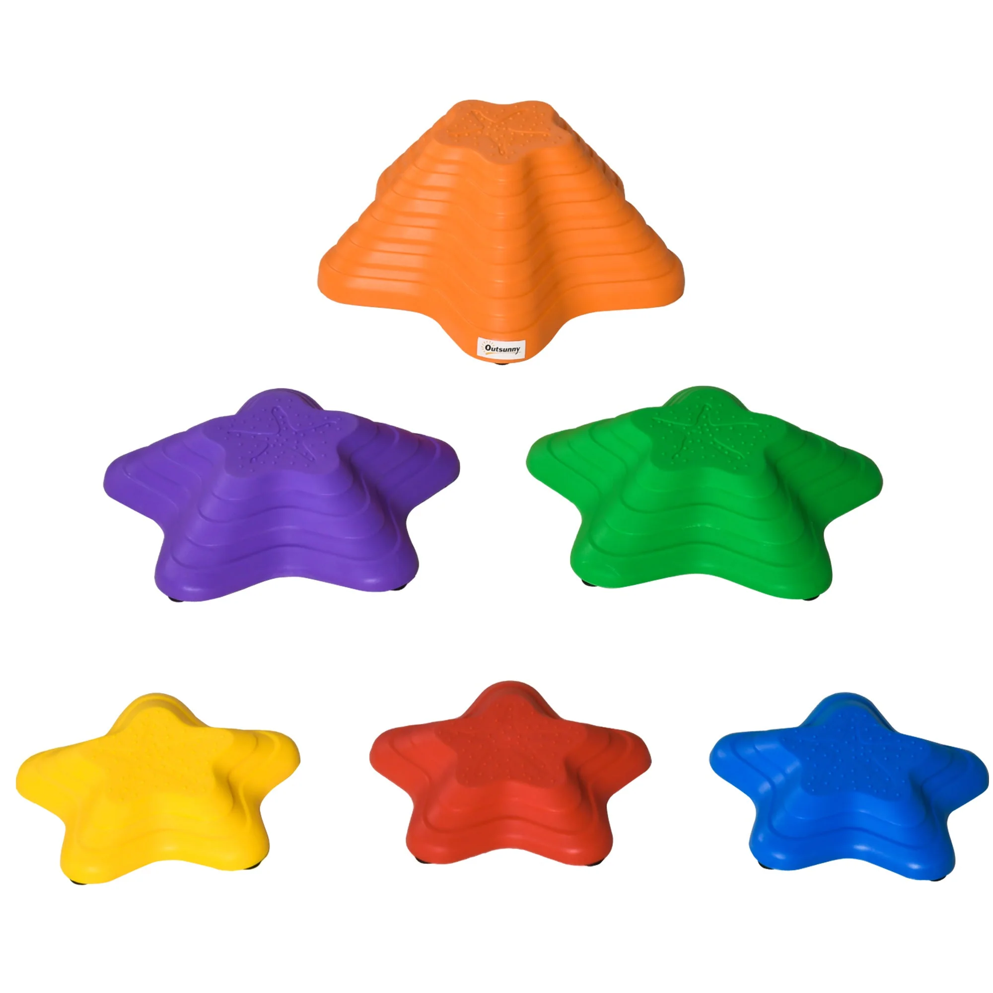 Outsunny Six-Piece Kids Balance Stepping Stones - Image 2