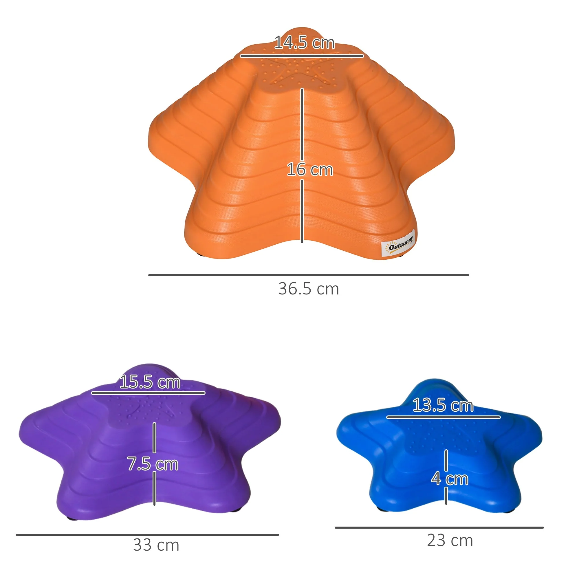 Outsunny Six-Piece Kids Balance Stepping Stones - Image 3