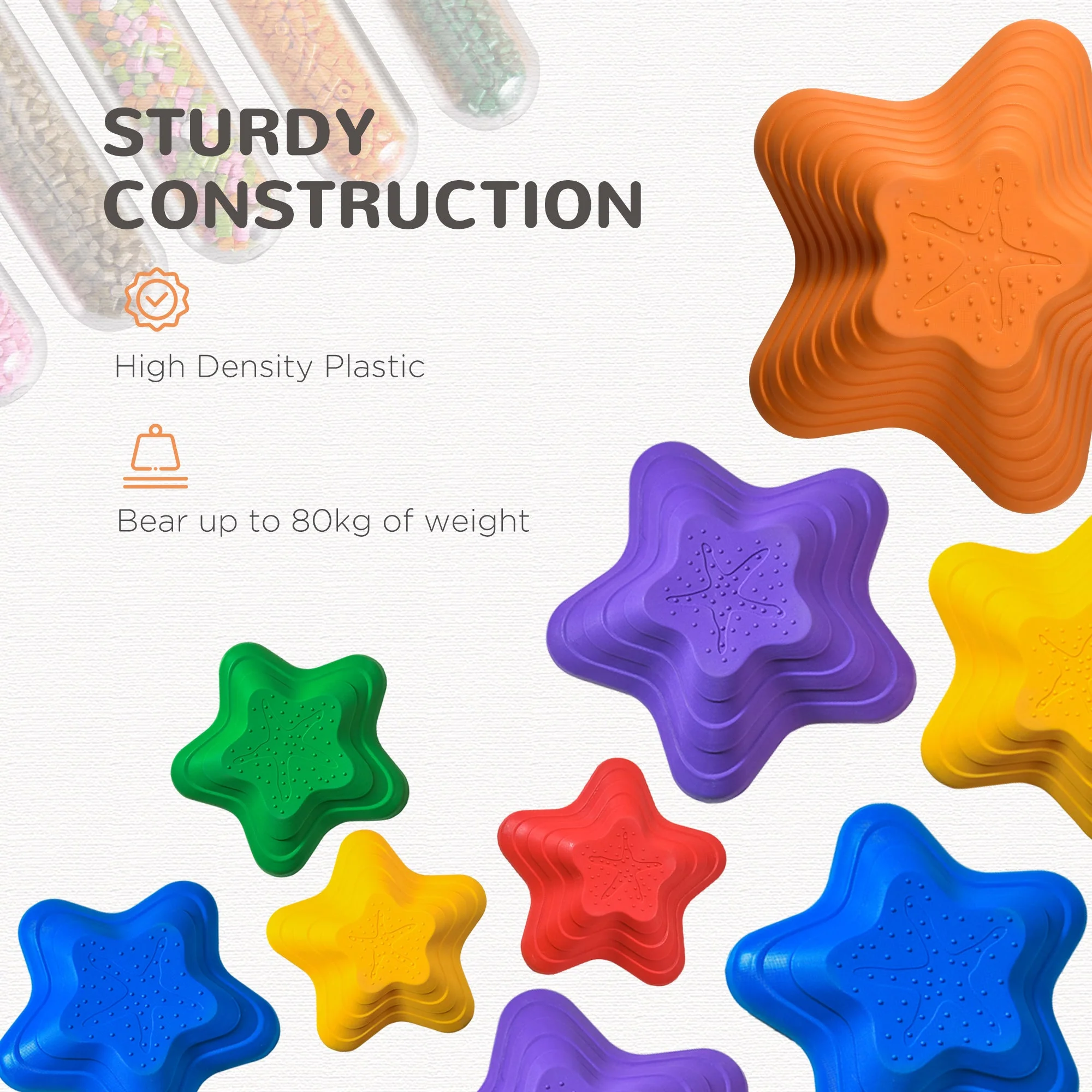 Outsunny Six-Piece Kids Balance Stepping Stones - Image 6
