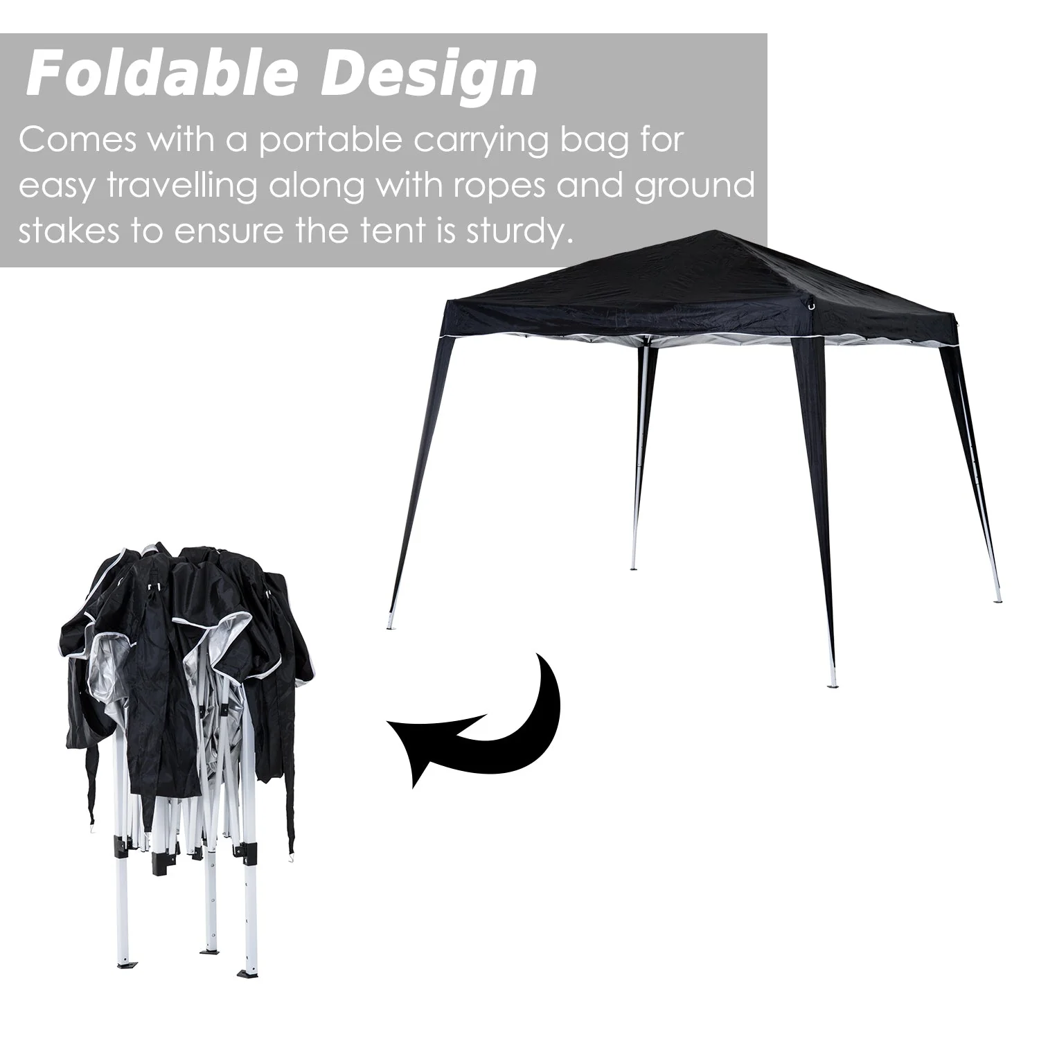 Outsunny Slant Leg Pop Up Gazebo with Carry Bag - Image 5