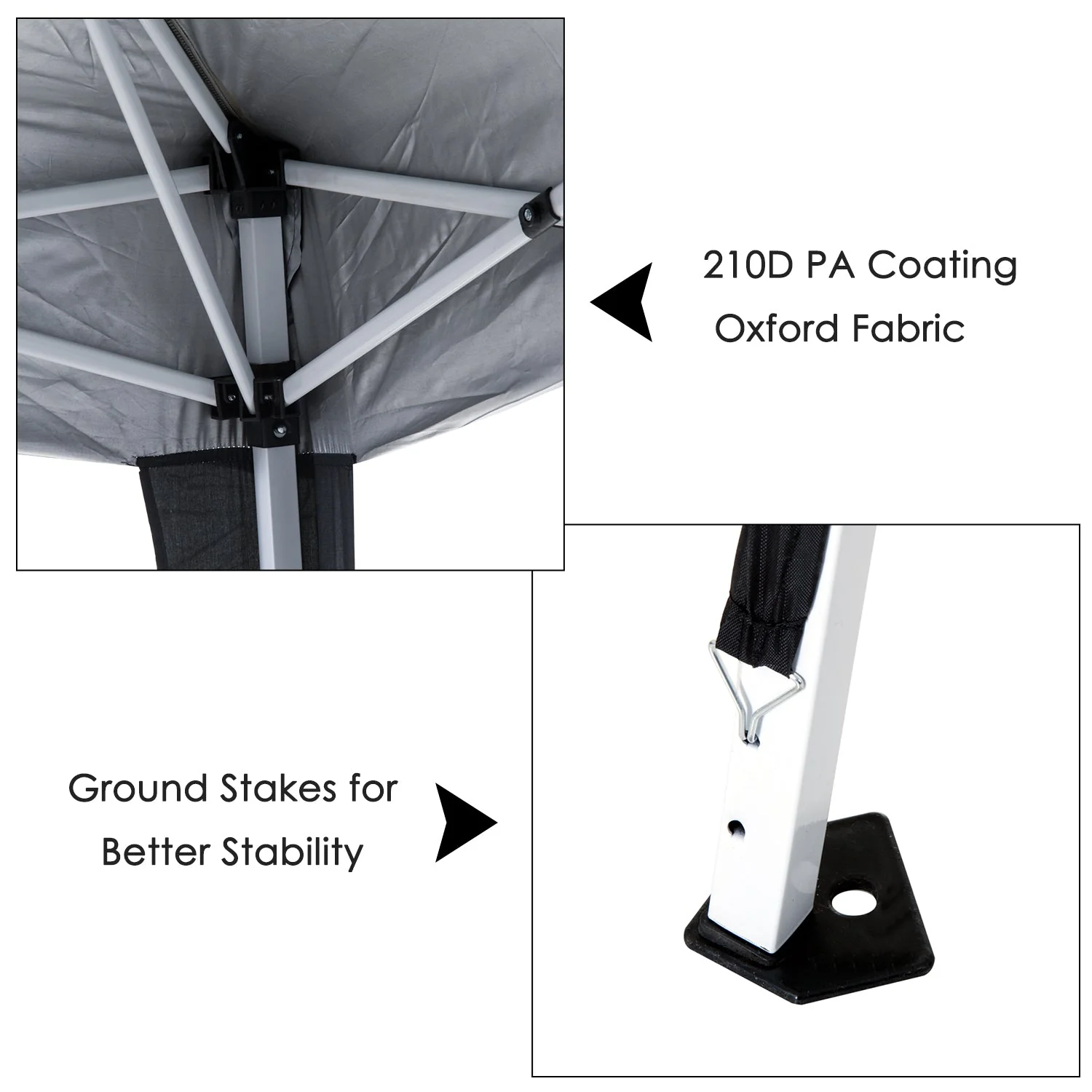 Outsunny Slant Leg Pop Up Gazebo with Carry Bag - Image 6
