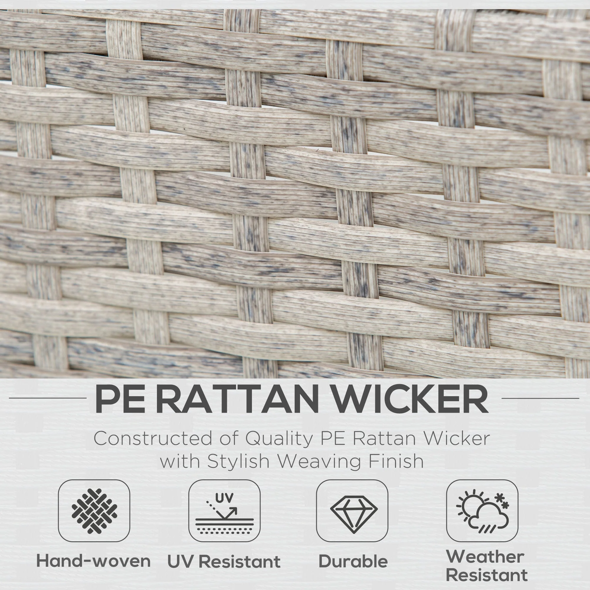 Three-Piece Corner Rattan Set With Glass Tables - Image 4