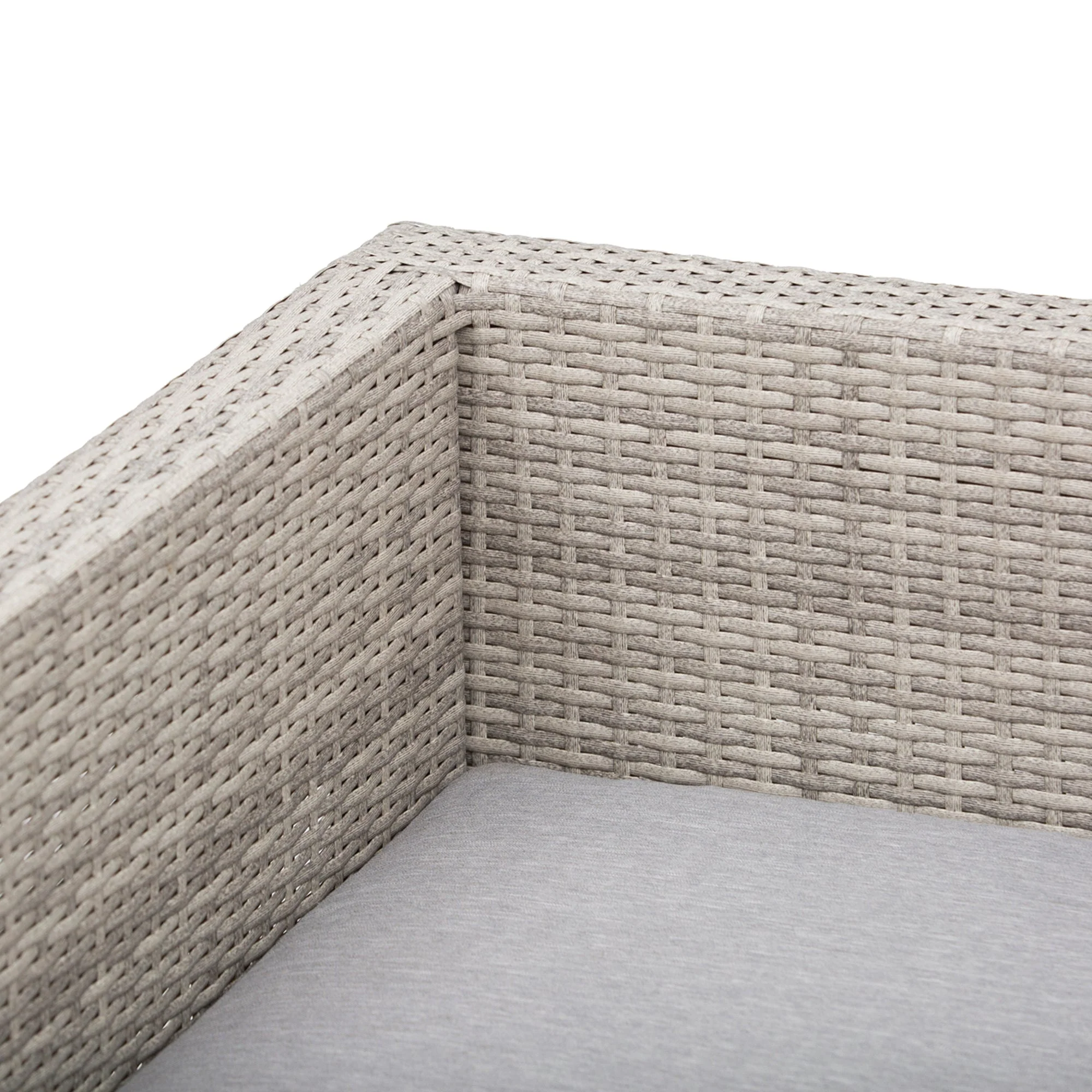 Three-Piece Corner Rattan Set With Glass Tables - Image 9