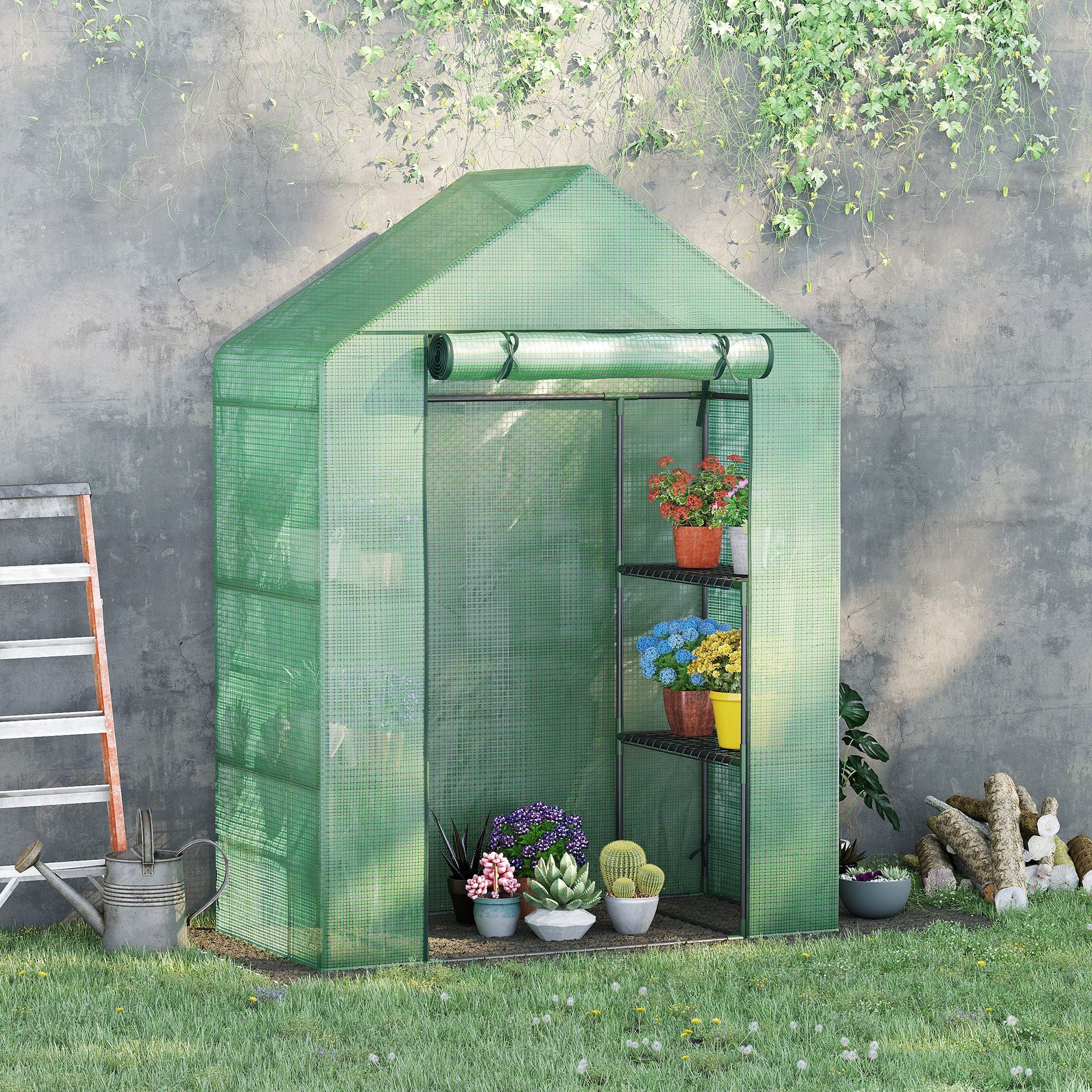 Outsunny Walk In Greenhouse For Outdoor - Image 2